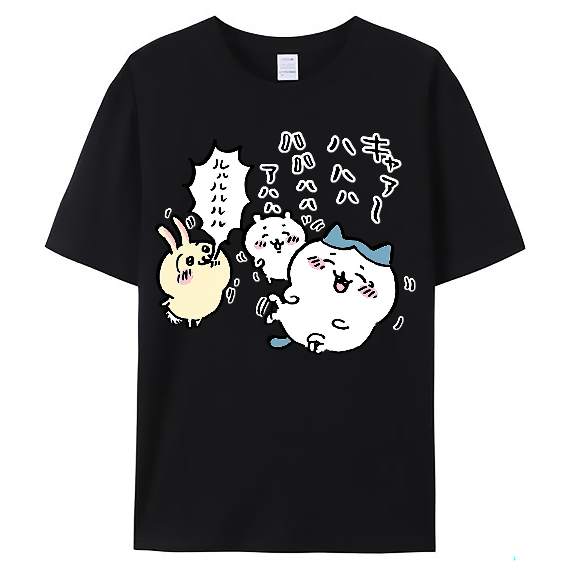 （画像用） ちいかわ うさぎ Chii-kawa usagi レディースカジュアルプリントTシャツ（綿100％）