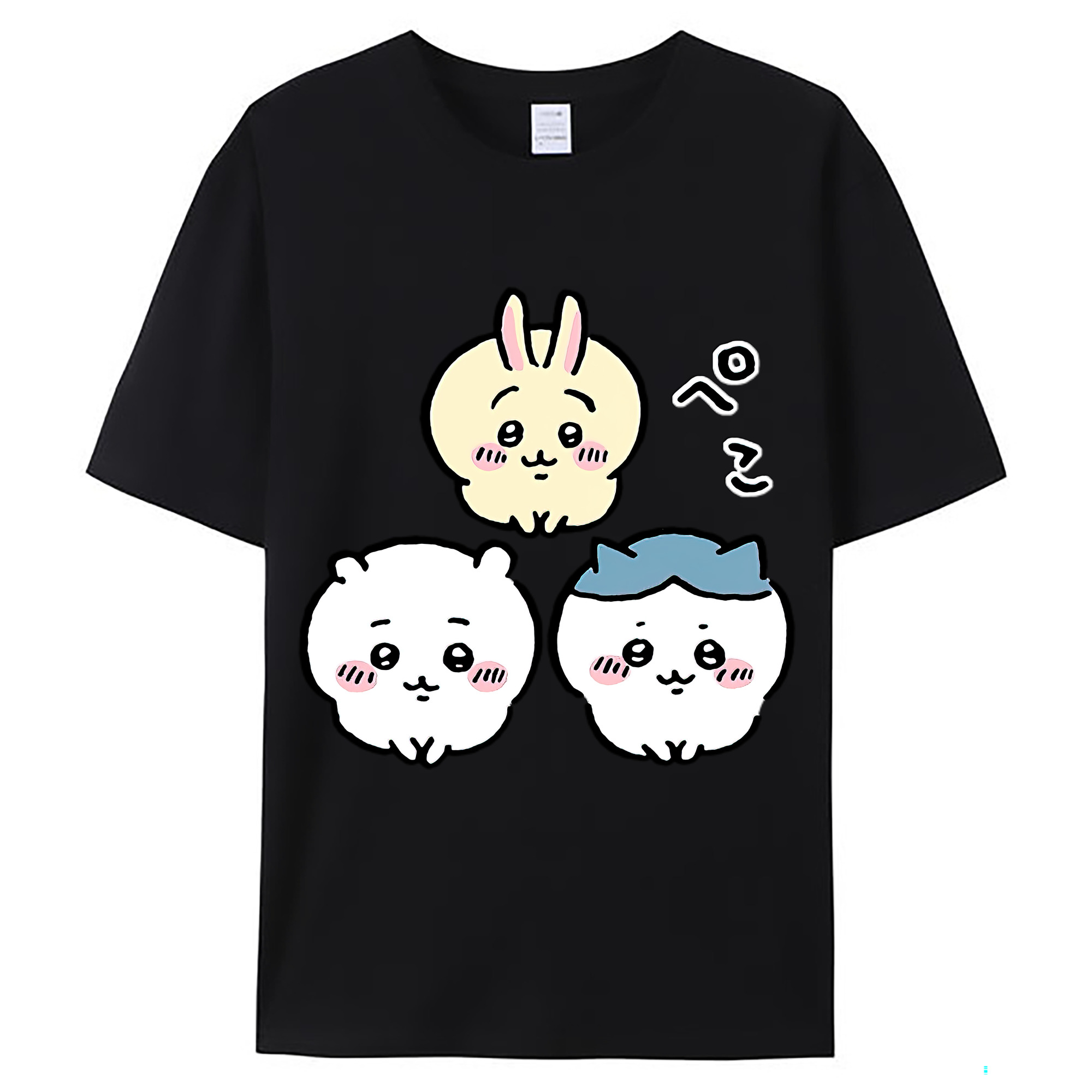 （画像用） ちいかわ うさぎ Chii-kawa usagi レディースカジュアルプリントTシャツ（綿100％）