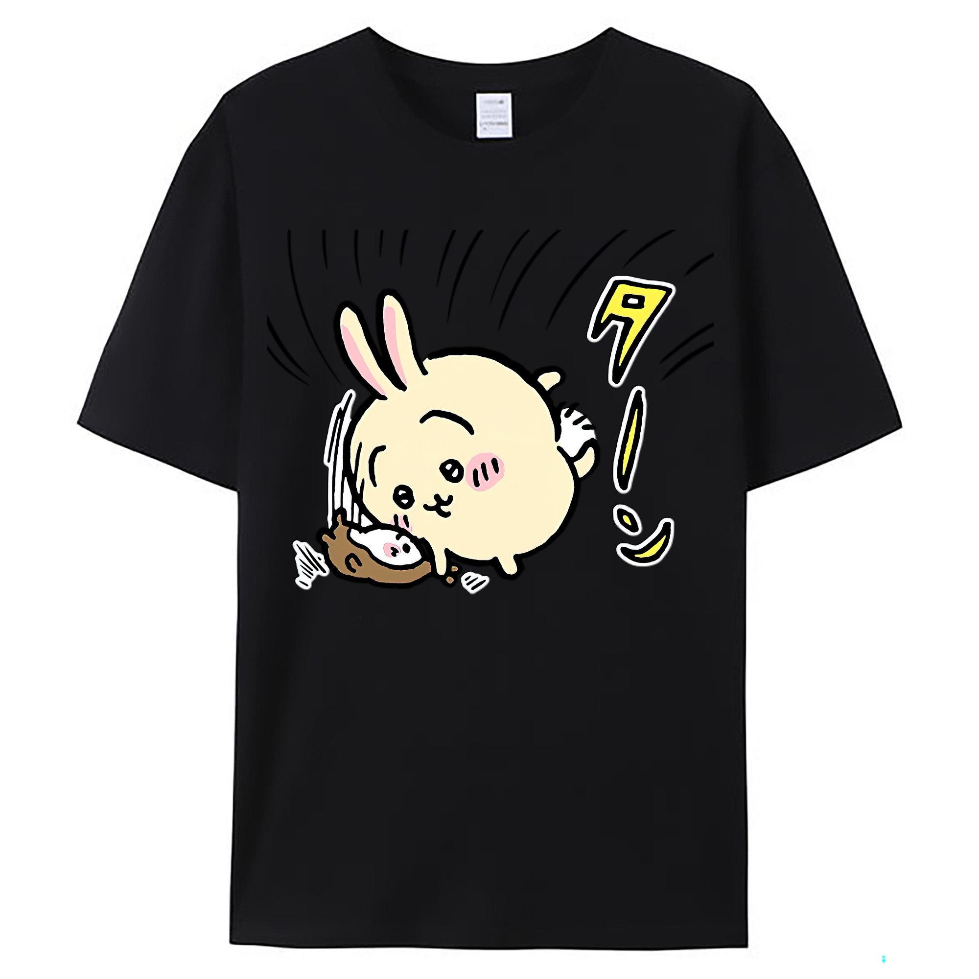 （画像用） ちいかわ うさぎ Chii-kawa usagi レディースカジュアルプリントTシャツ（綿100％）