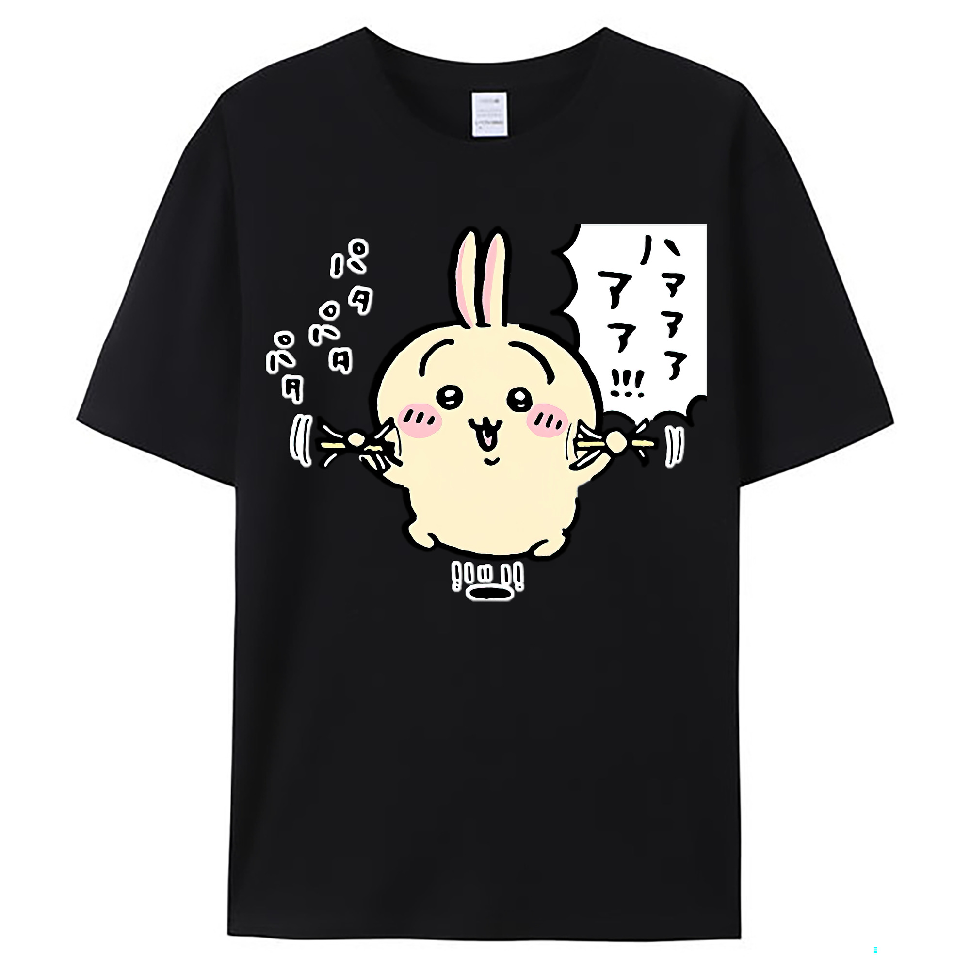 （画像用） ちいかわ うさぎ Chii-kawa usagi レディースカジュアルプリントTシャツ（綿100％）