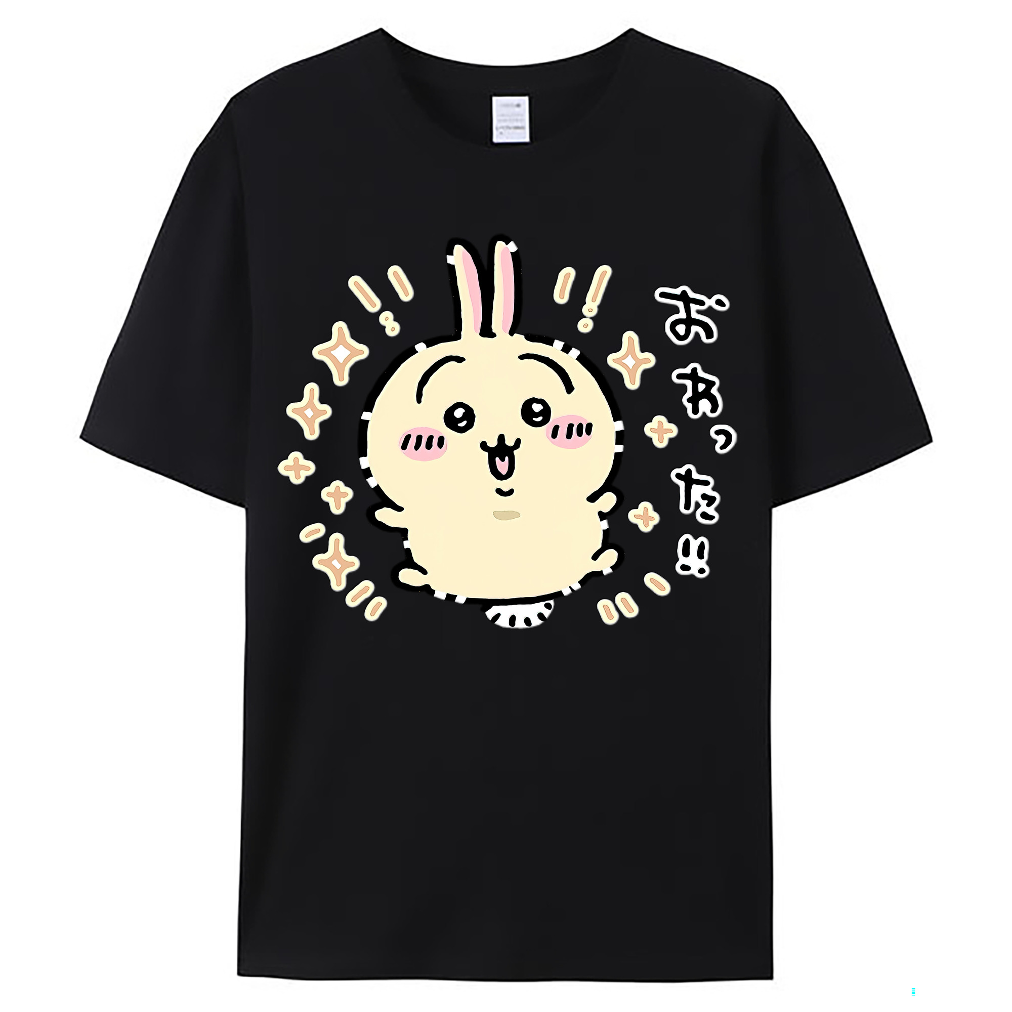 （画像用） ちいかわ うさぎ Chii-kawa usagi レディースカジュアルプリントTシャツ（綿100％）