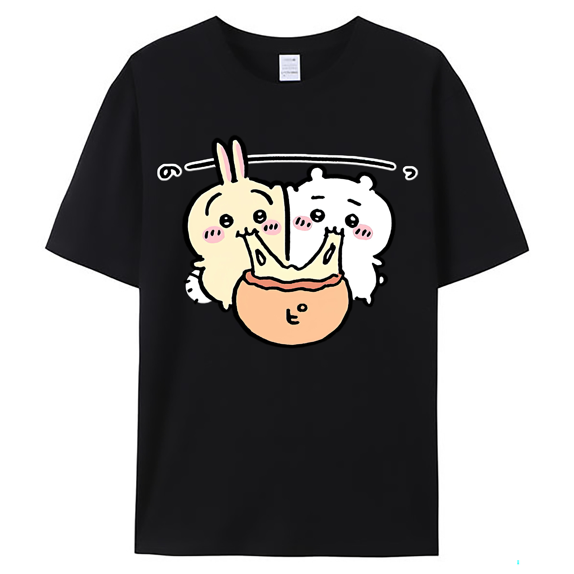 （画像用） ちいかわ うさぎ Chii-kawa usagi レディースカジュアルプリントTシャツ（綿100％）