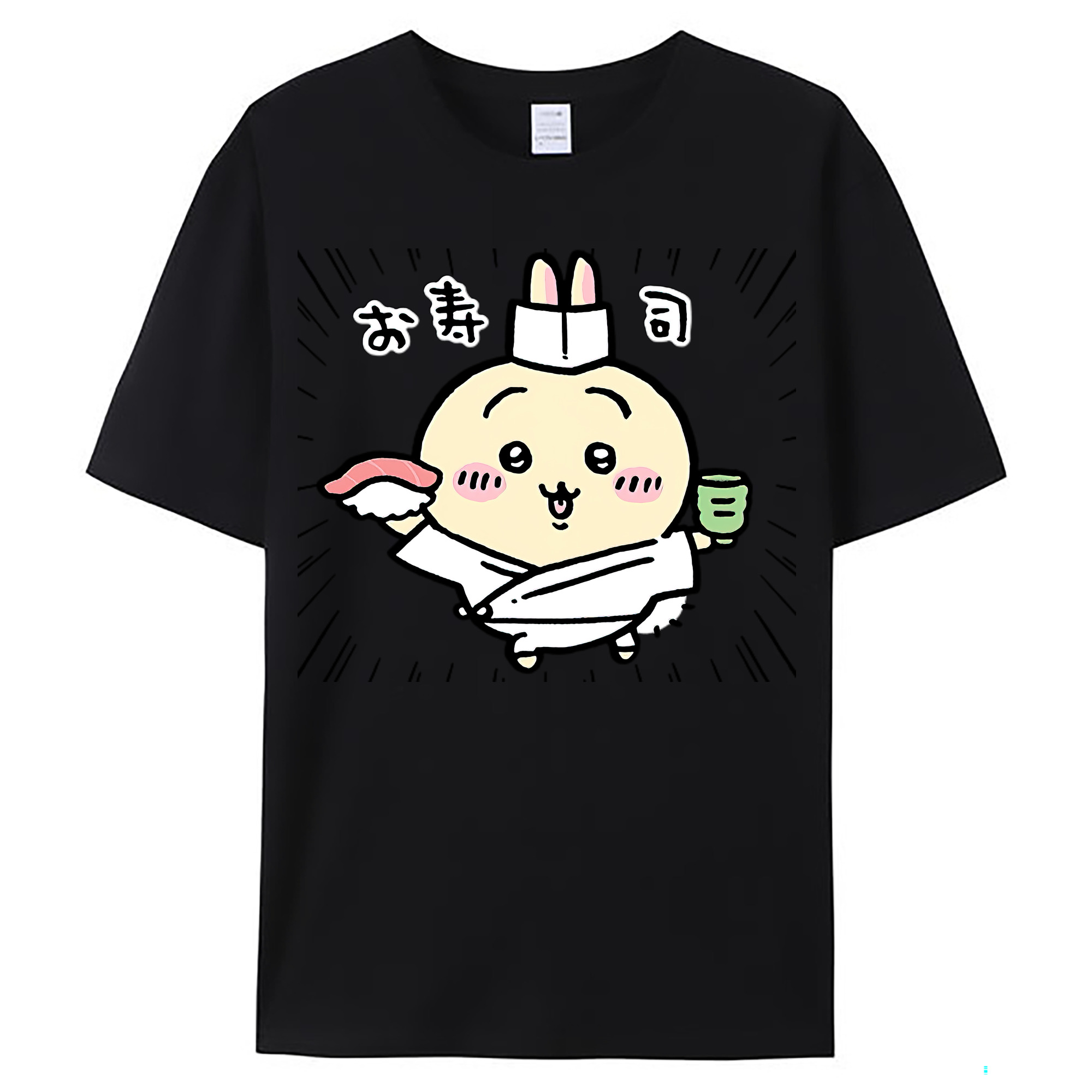 （画像用） ちいかわ うさぎ Chii-kawa usagi レディースカジュアルプリントTシャツ（綿100％）