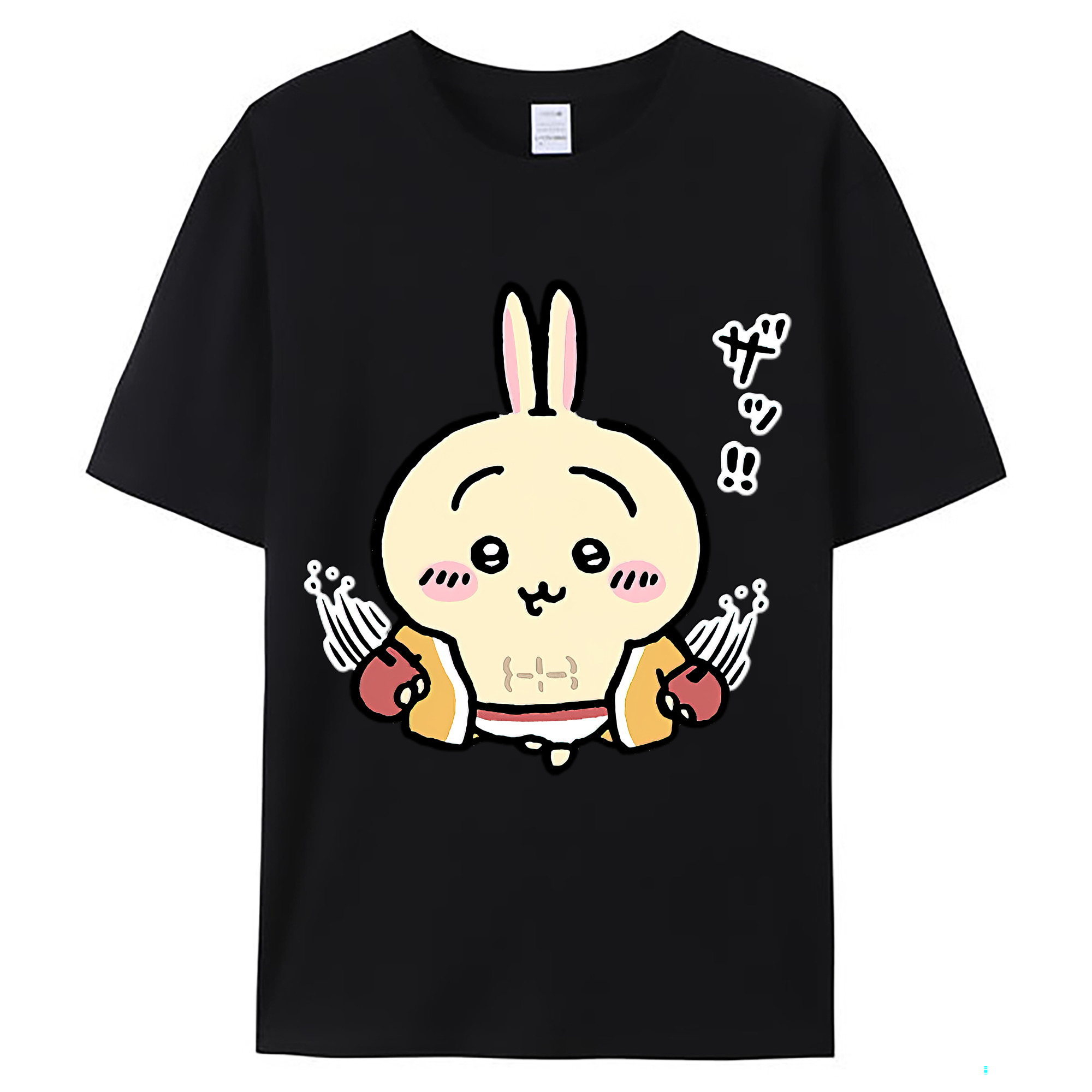 （画像用） ちいかわ うさぎ Chii-kawa usagi レディースカジュアルプリントTシャツ（綿100％）