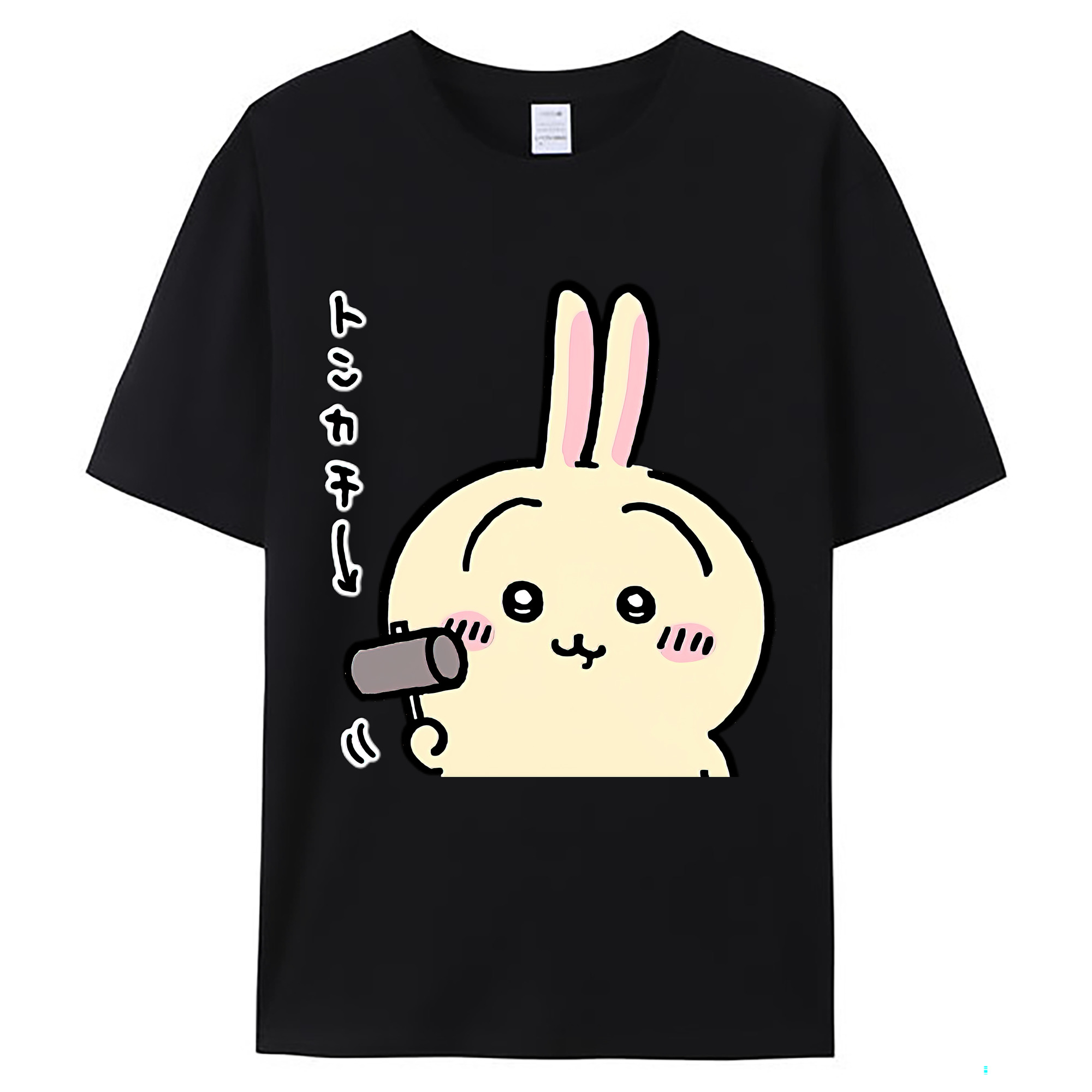 （画像用） ちいかわ うさぎ Chii-kawa usagi レディースカジュアルプリントTシャツ（綿100％）