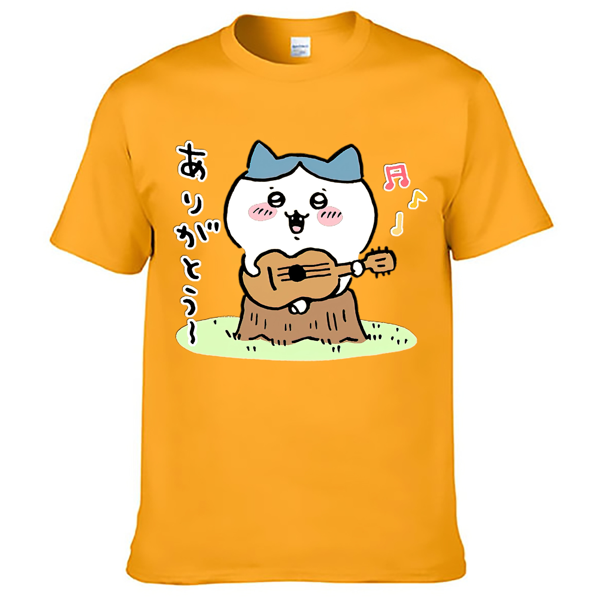 （画像用） ちいかわ ハチワレ Chii-kawa hachiware レディースカジュアルプリントTシャツ（綿100％）