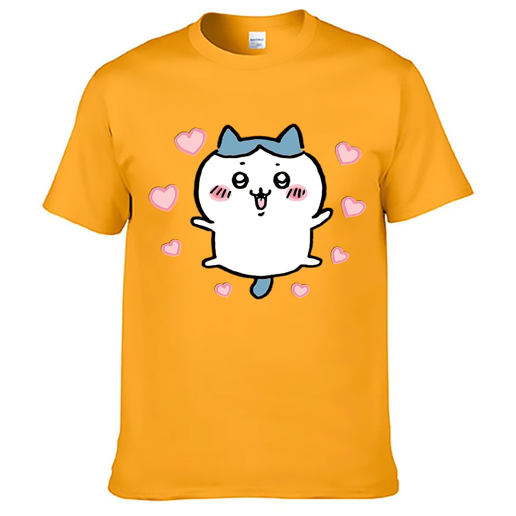 （画像用） ちいかわ ハチワレ Chii-kawa hachiware レディースカジュアルプリントTシャツ（綿100％）