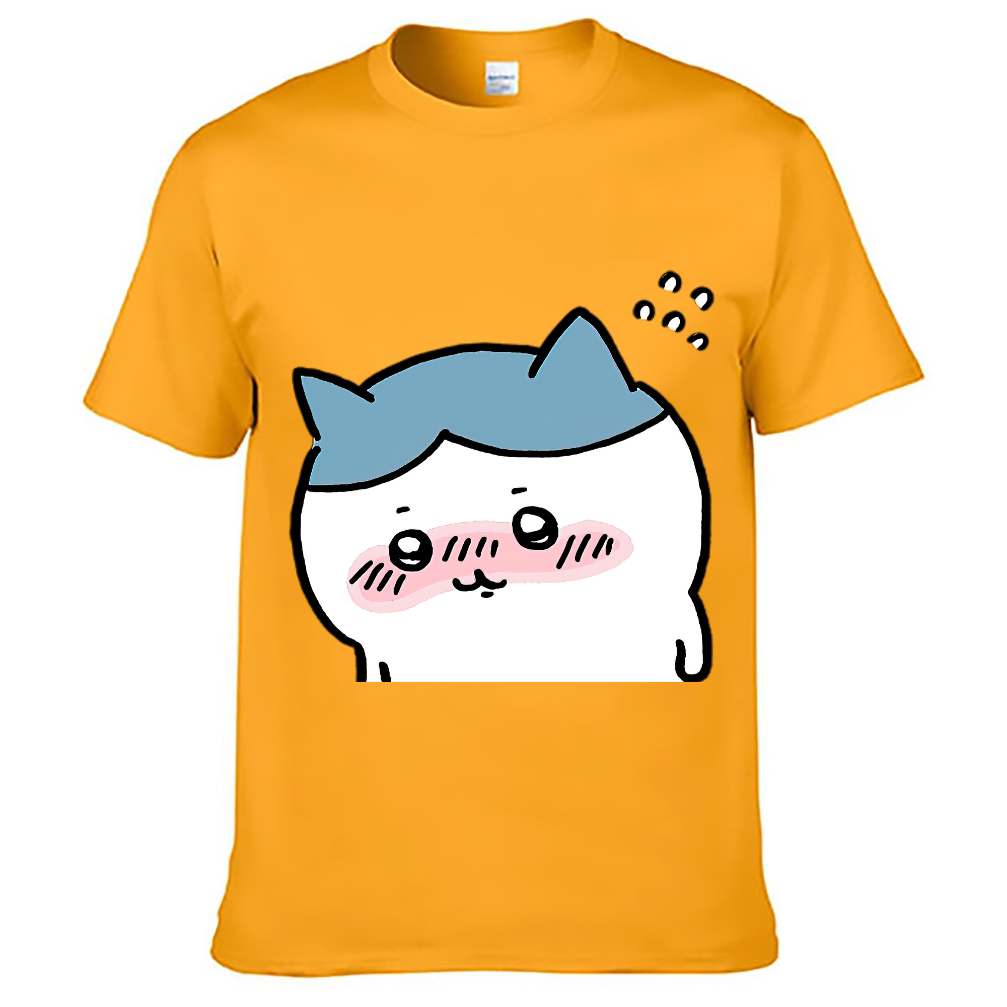 （画像用） ちいかわ ハチワレ Chii-kawa hachiware レディースカジュアルプリントTシャツ（綿100％）