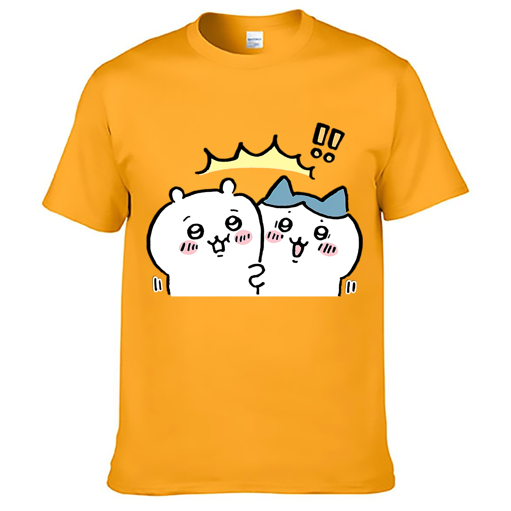 （画像用） ちいかわ ハチワレ Chii-kawa hachiware レディースカジュアルプリントTシャツ（綿100％）