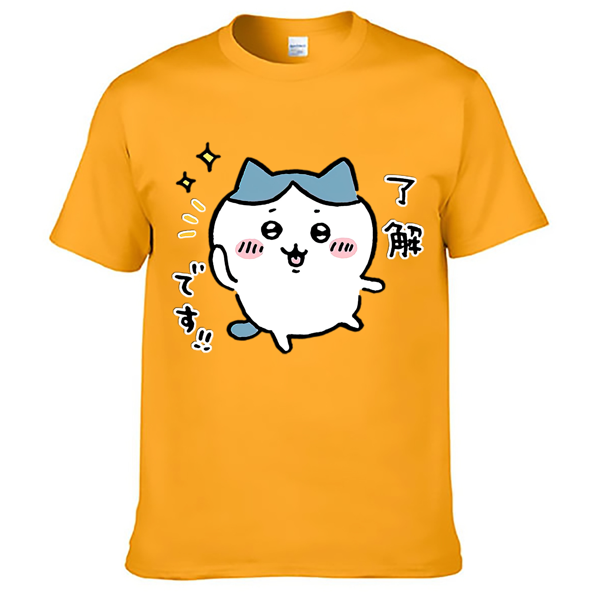 （画像用） ちいかわ ハチワレ Chii-kawa hachiware レディースカジュアルプリントTシャツ（綿100％）