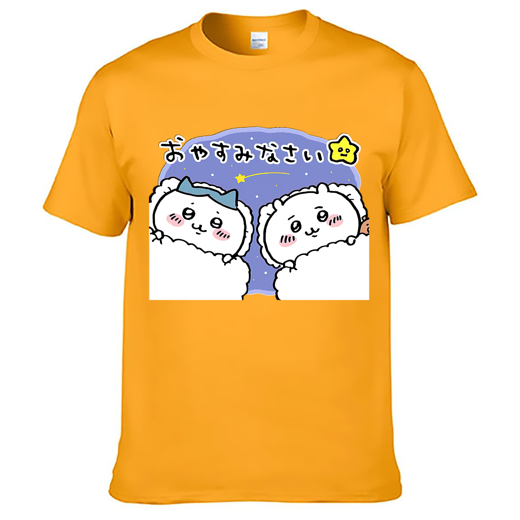 （画像用） ちいかわ ハチワレ Chii-kawa hachiware レディースカジュアルプリントTシャツ（綿100％）