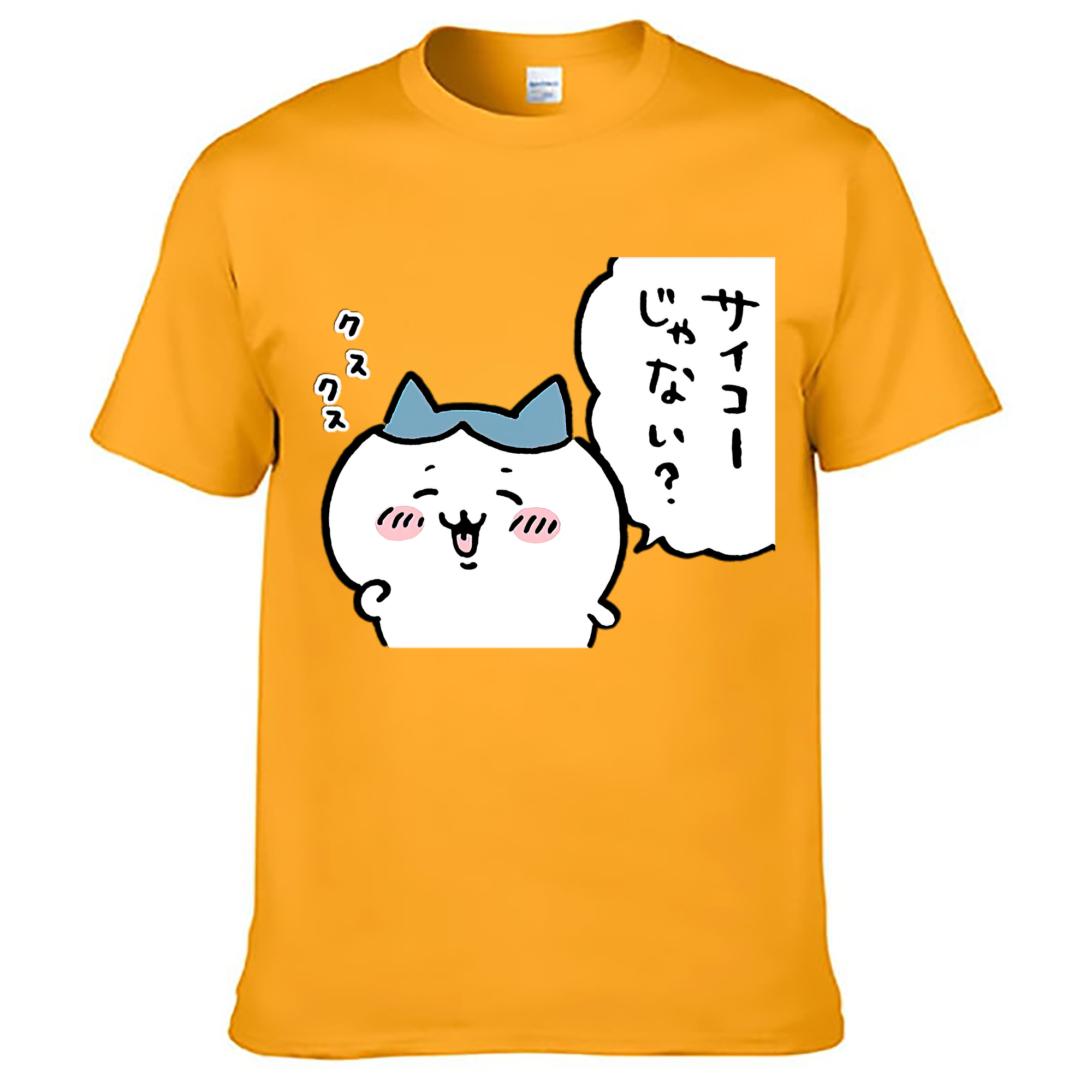 （画像用） ちいかわ ハチワレ Chii-kawa hachiware レディースカジュアルプリントTシャツ（綿100％）
