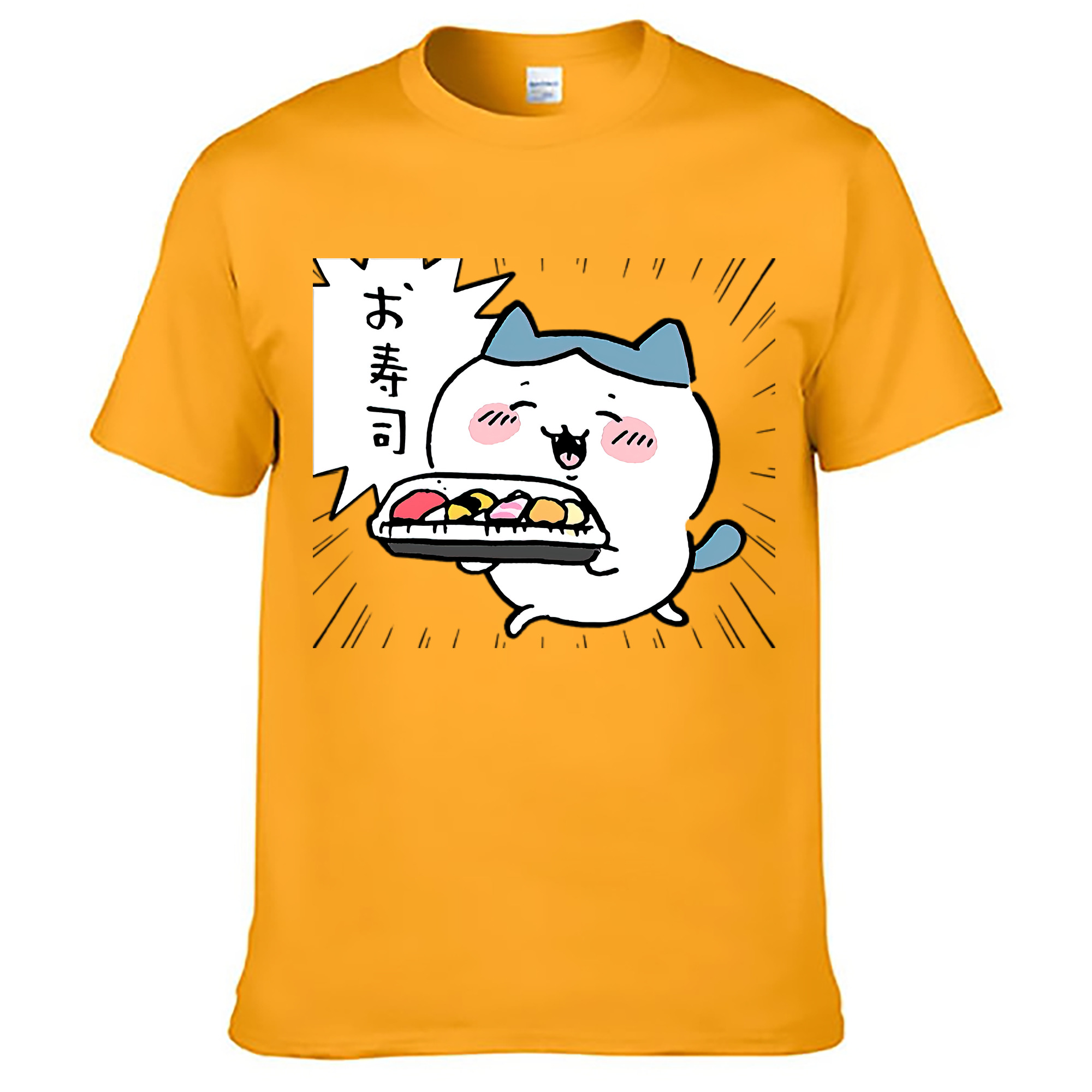 （画像用） ちいかわ ハチワレ Chii-kawa hachiware レディースカジュアルプリントTシャツ（綿100％）