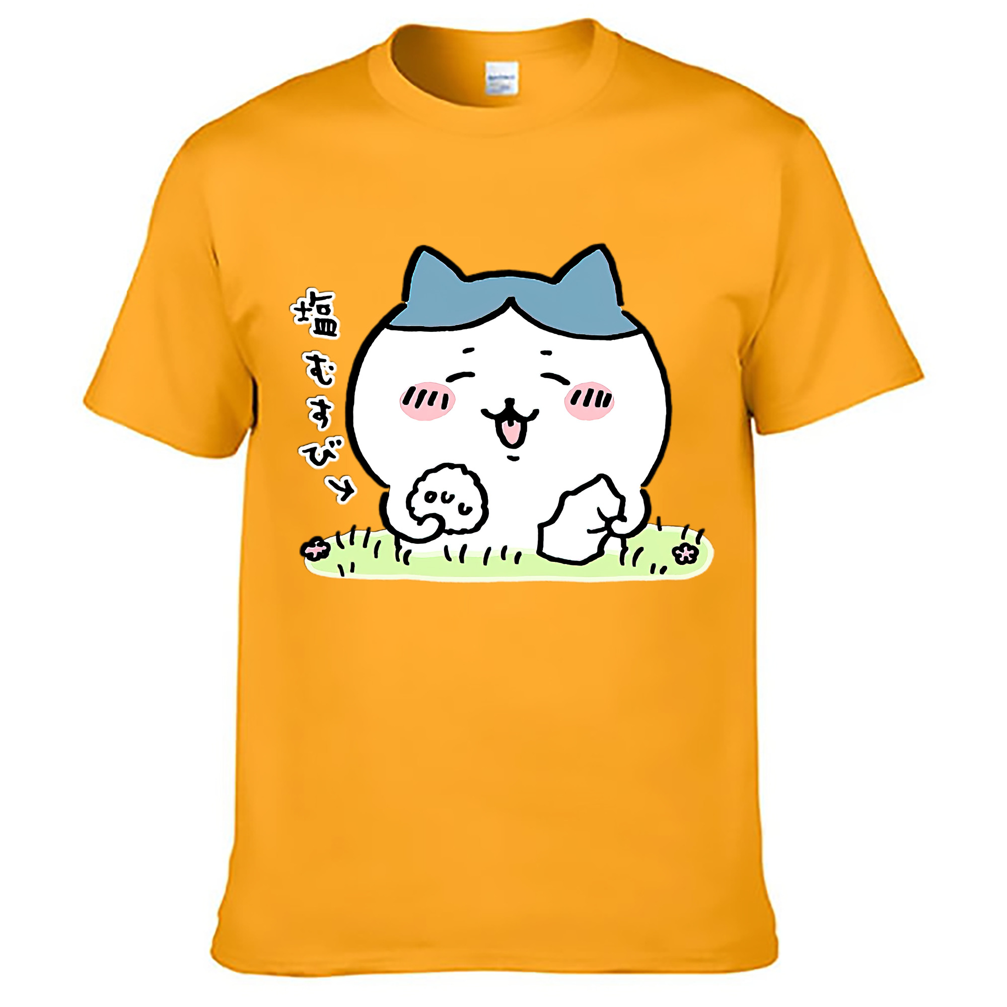 （画像用） ちいかわ ハチワレ Chii-kawa hachiware レディースカジュアルプリントTシャツ（綿100％）