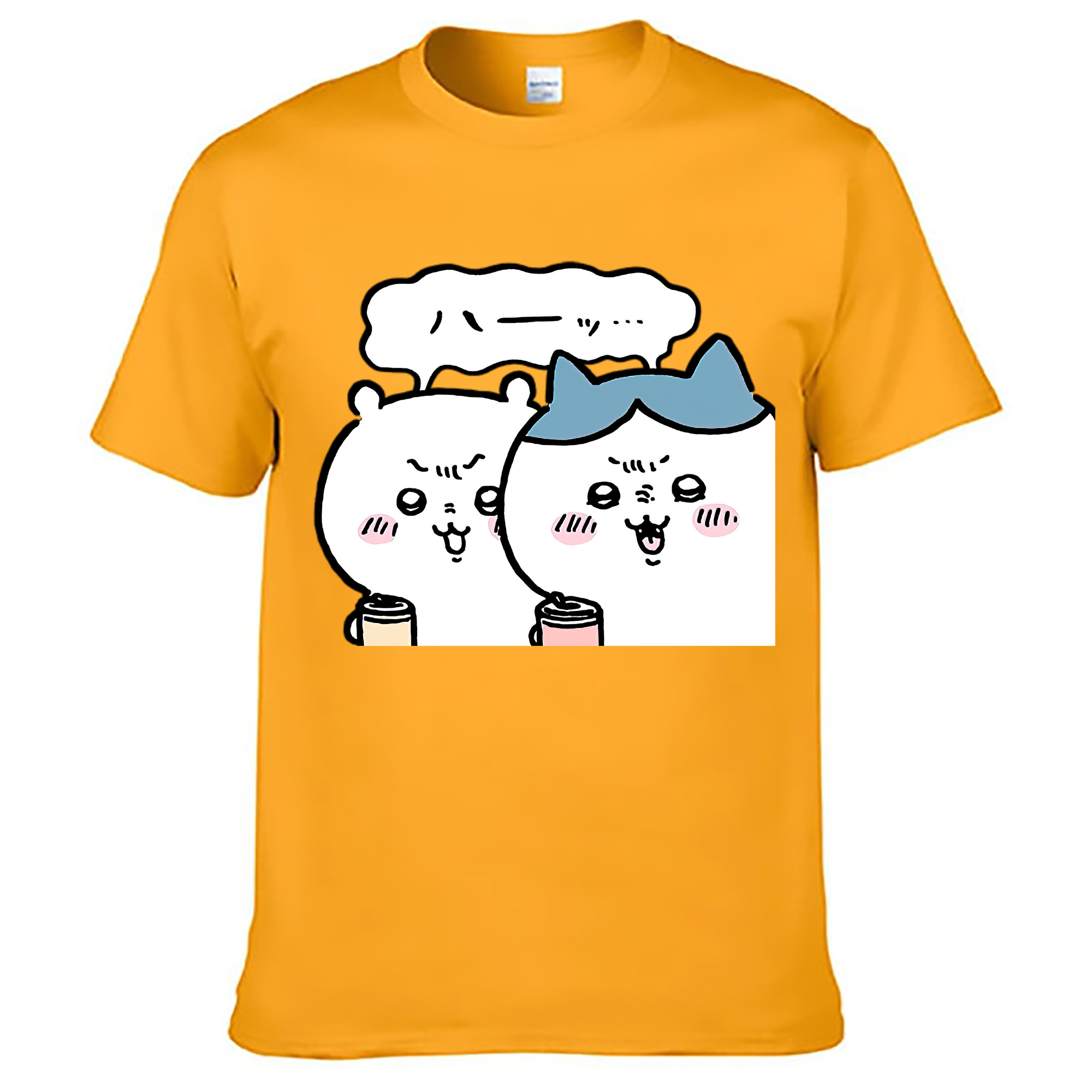 （画像用） ちいかわ ハチワレ Chii-kawa hachiware レディースカジュアルプリントTシャツ（綿100％）