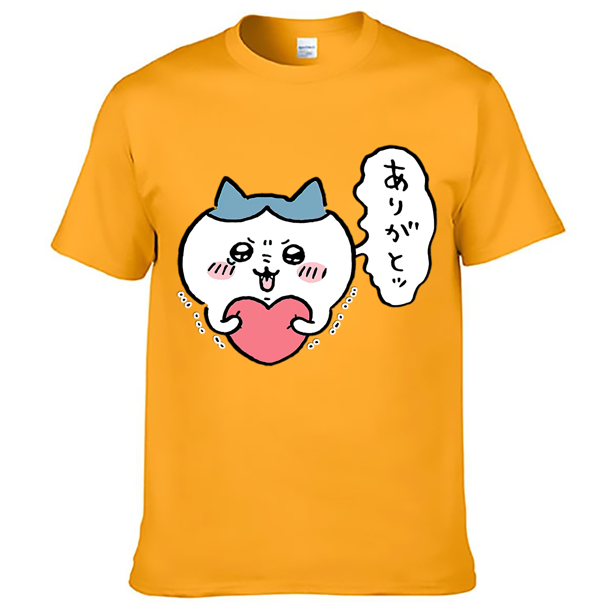 （画像用） ちいかわ ハチワレ Chii-kawa hachiware レディースカジュアルプリントTシャツ（綿100％）