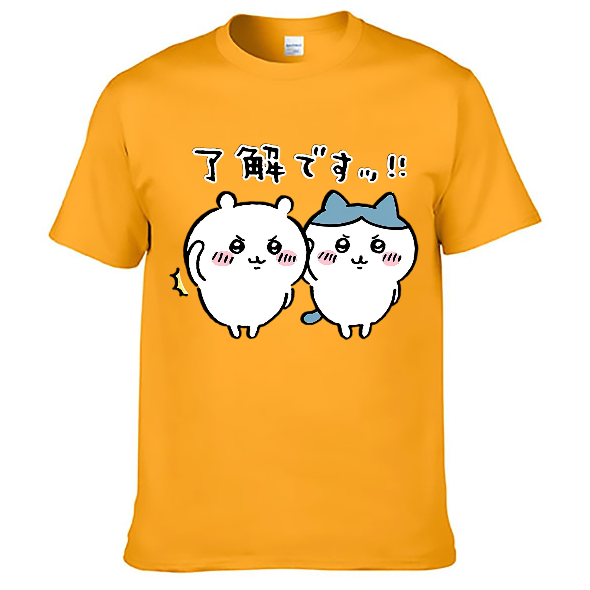（画像用） ちいかわ ハチワレ Chii-kawa hachiware レディースカジュアルプリントTシャツ（綿100％）