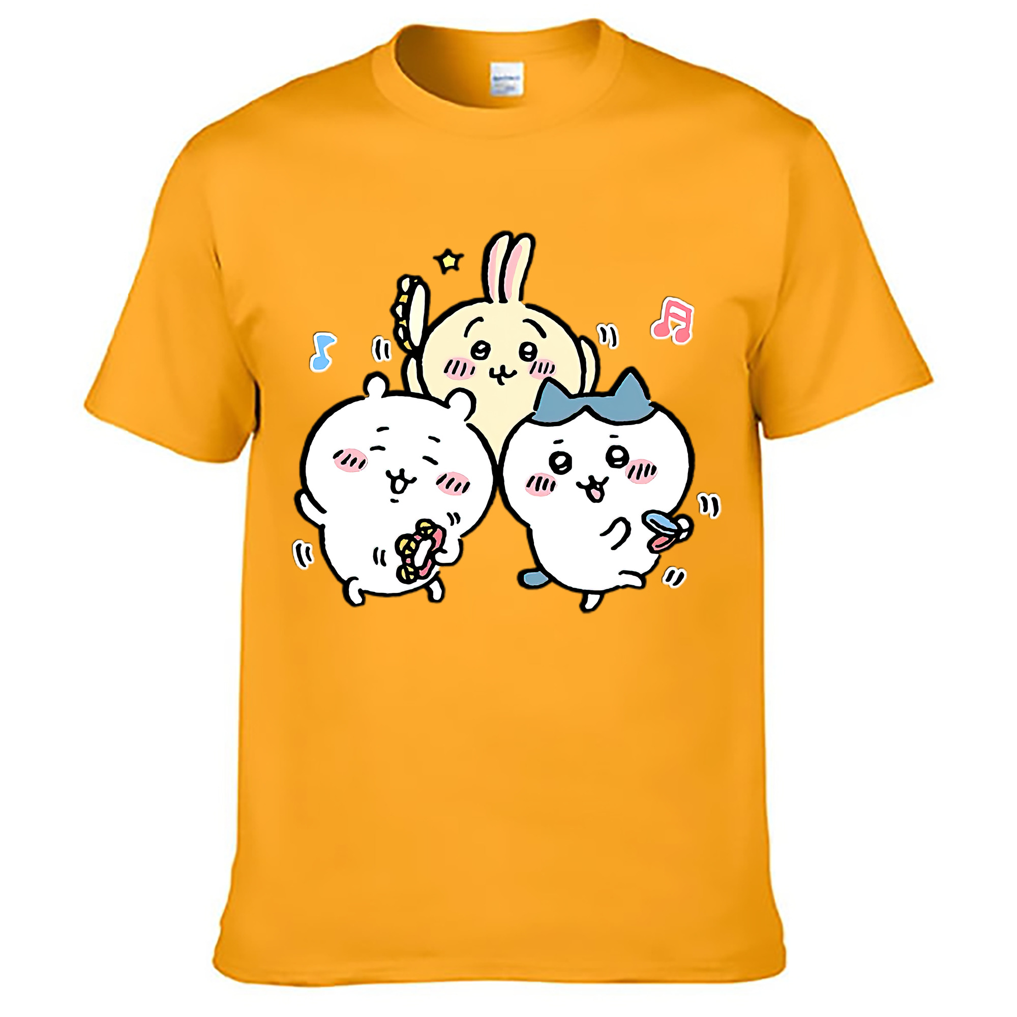 （画像用） ちいかわ ハチワレ Chii-kawa hachiware レディースカジュアルプリントTシャツ（綿100％）