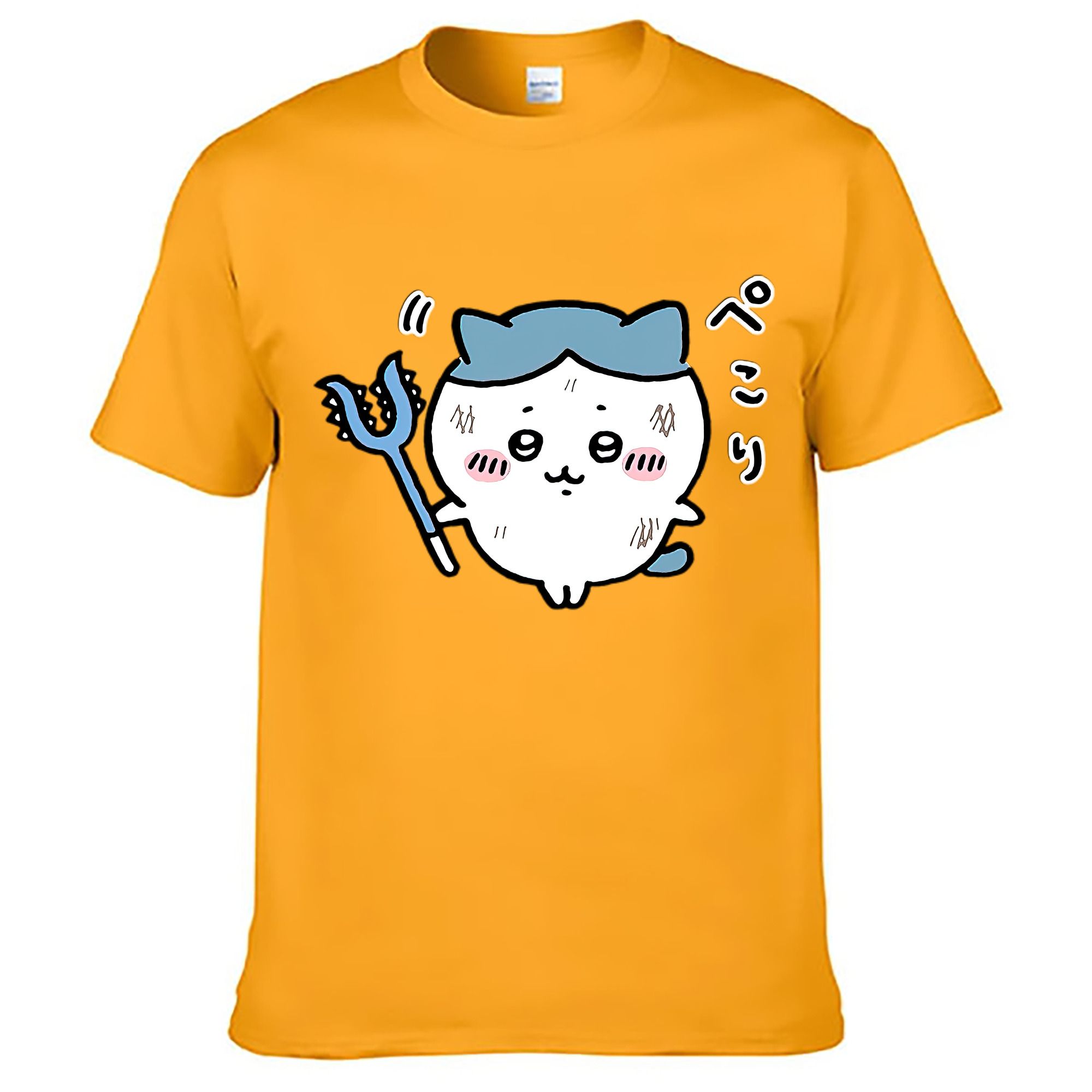 （画像用） ちいかわ ハチワレ Chii-kawa hachiware レディースカジュアルプリントTシャツ（綿100％）