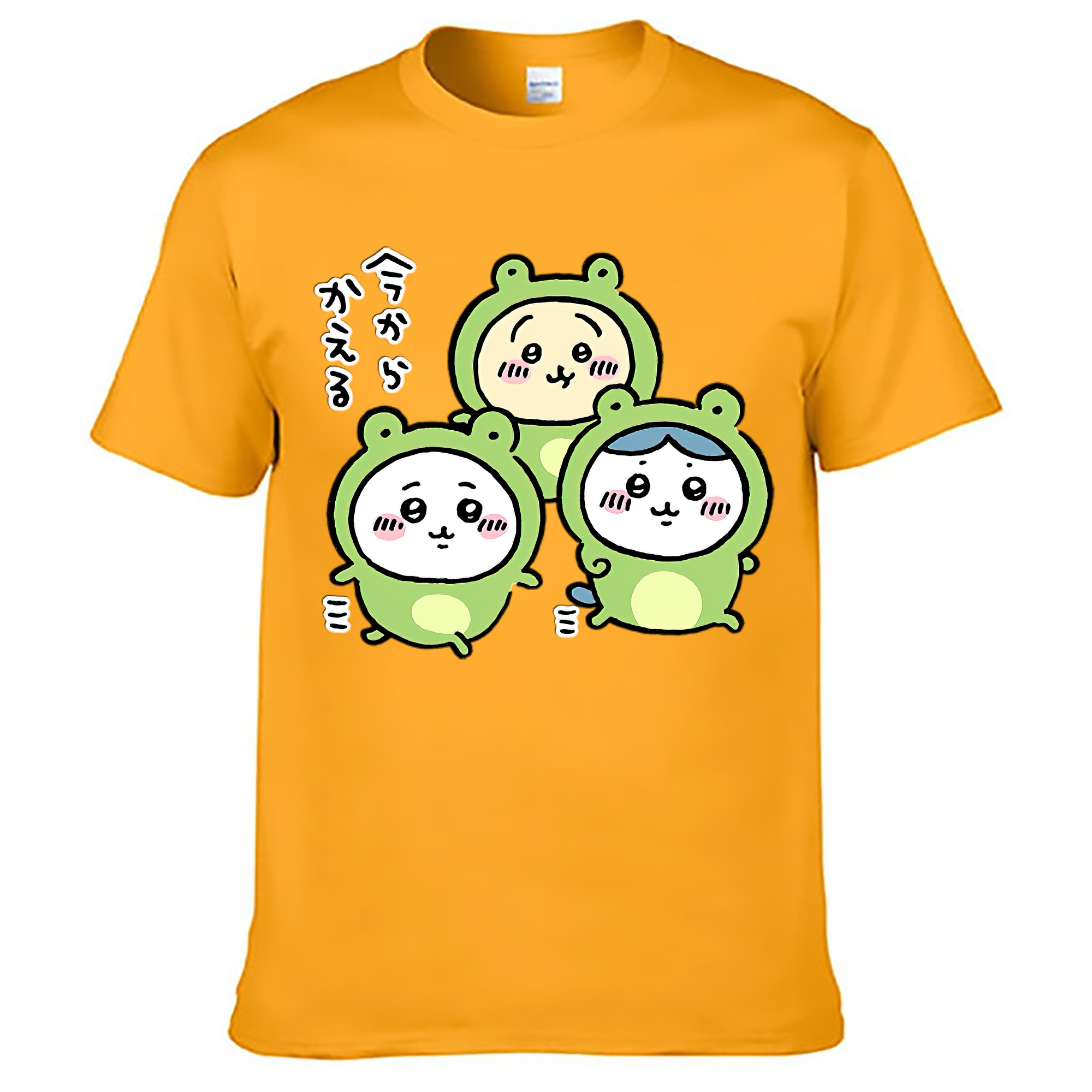 （画像用） ちいかわ ハチワレ Chii-kawa hachiware レディースカジュアルプリントTシャツ（綿100％）