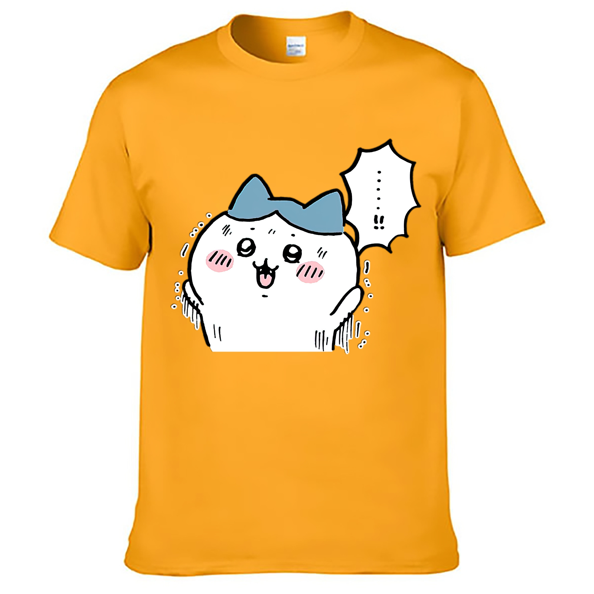 （画像用） ちいかわ ハチワレ Chii-kawa hachiware レディースカジュアルプリントTシャツ（綿100％）