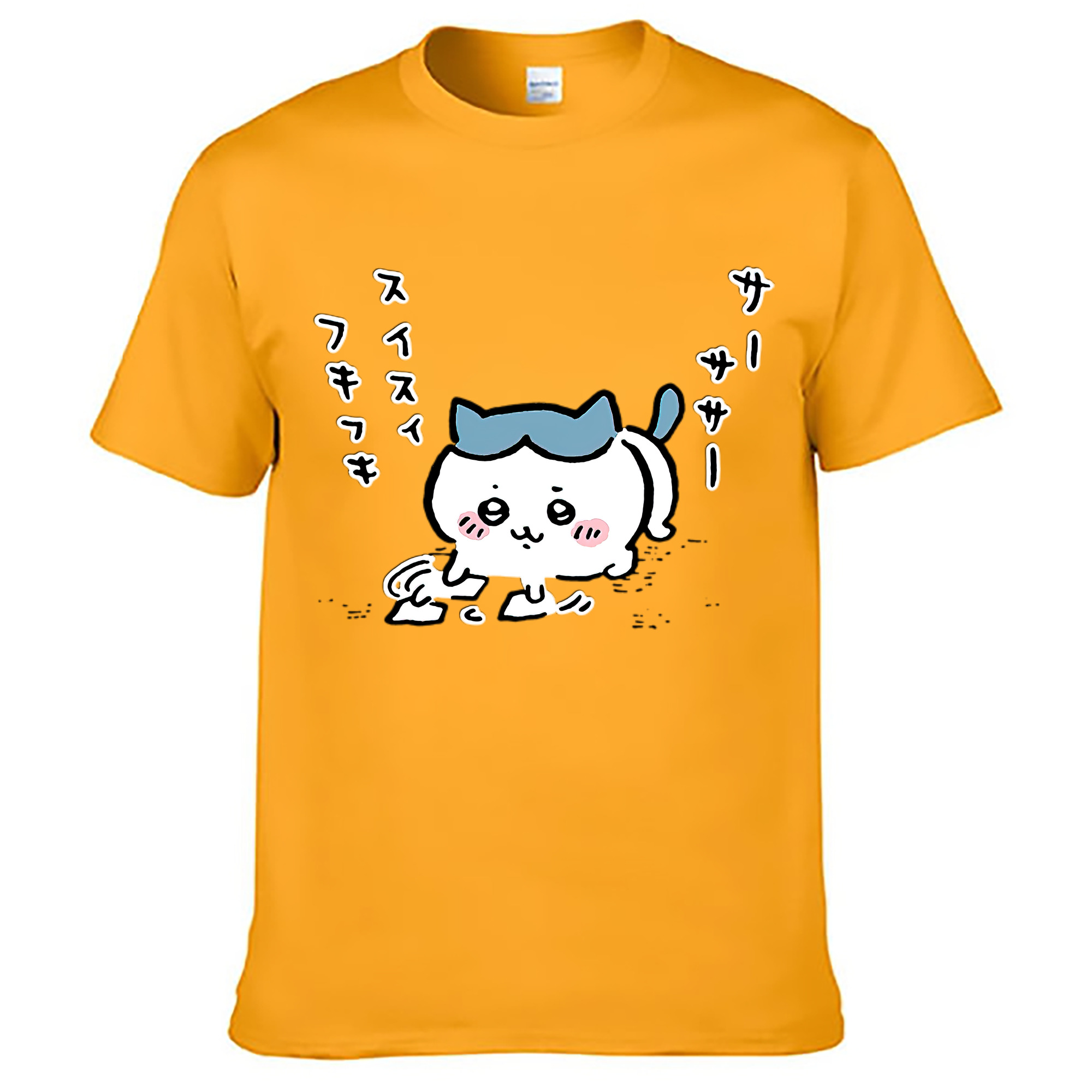 （画像用） ちいかわ ハチワレ Chii-kawa hachiware レディースカジュアルプリントTシャツ（綿100％）