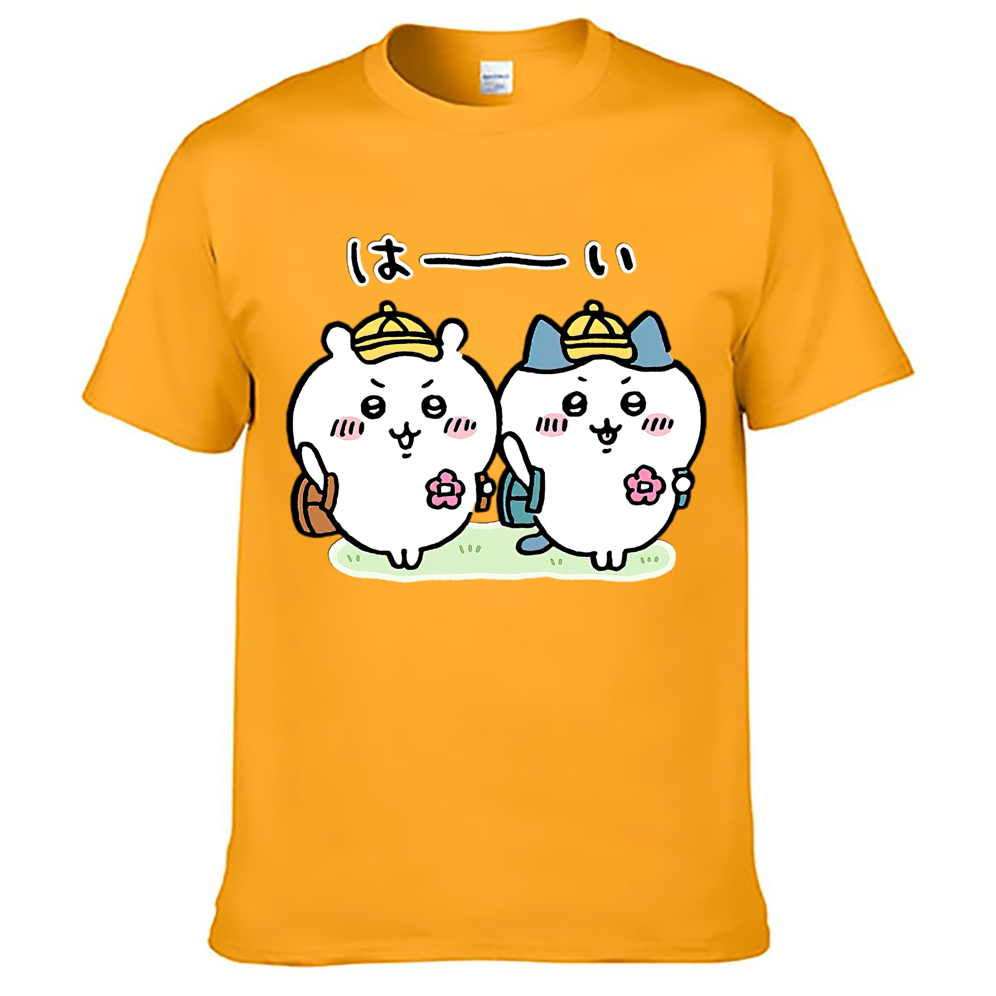（画像用） ちいかわ ハチワレ Chii-kawa hachiware レディースカジュアルプリントTシャツ（綿100％）