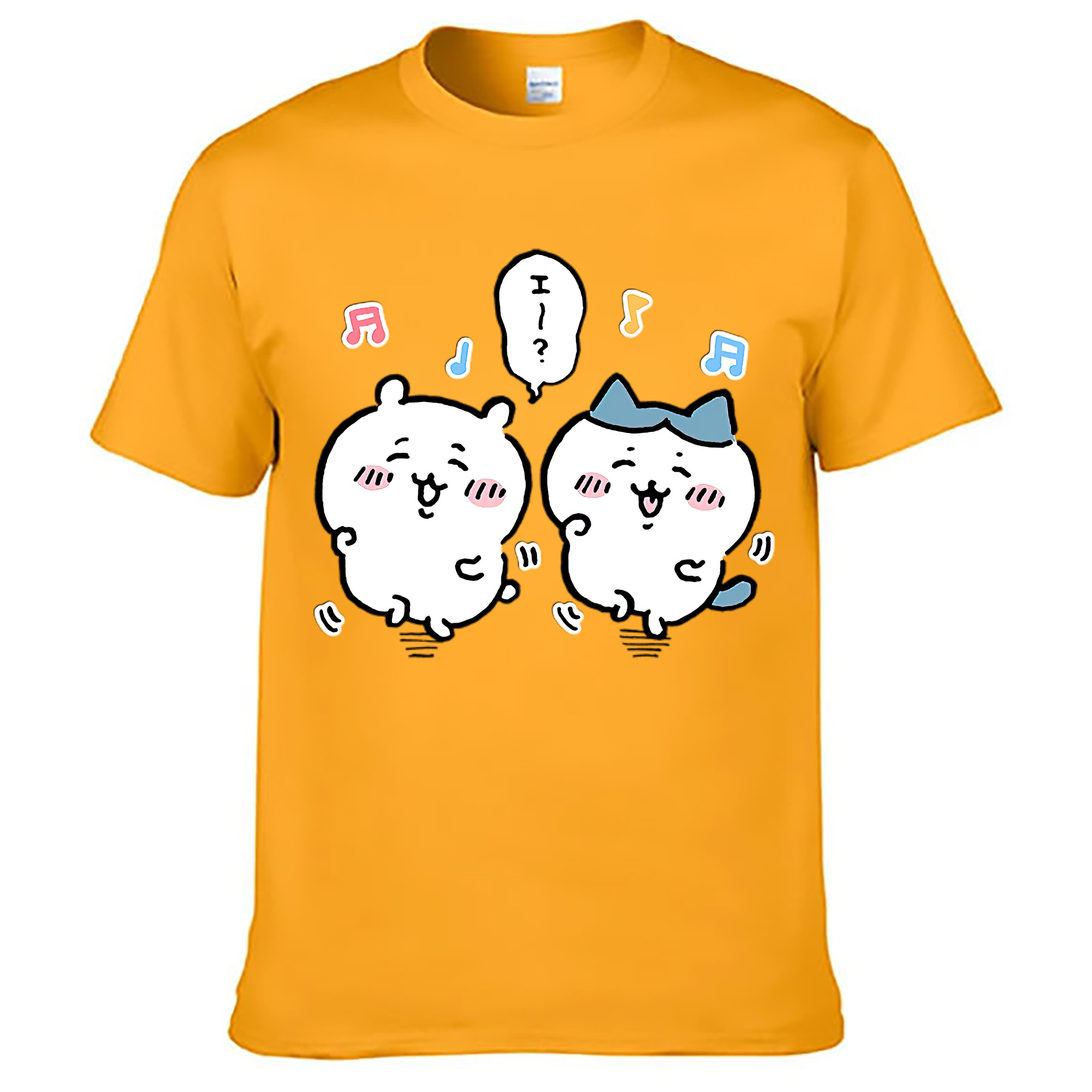 （画像用） ちいかわ ハチワレ Chii-kawa hachiware レディースカジュアルプリントTシャツ（綿100％）