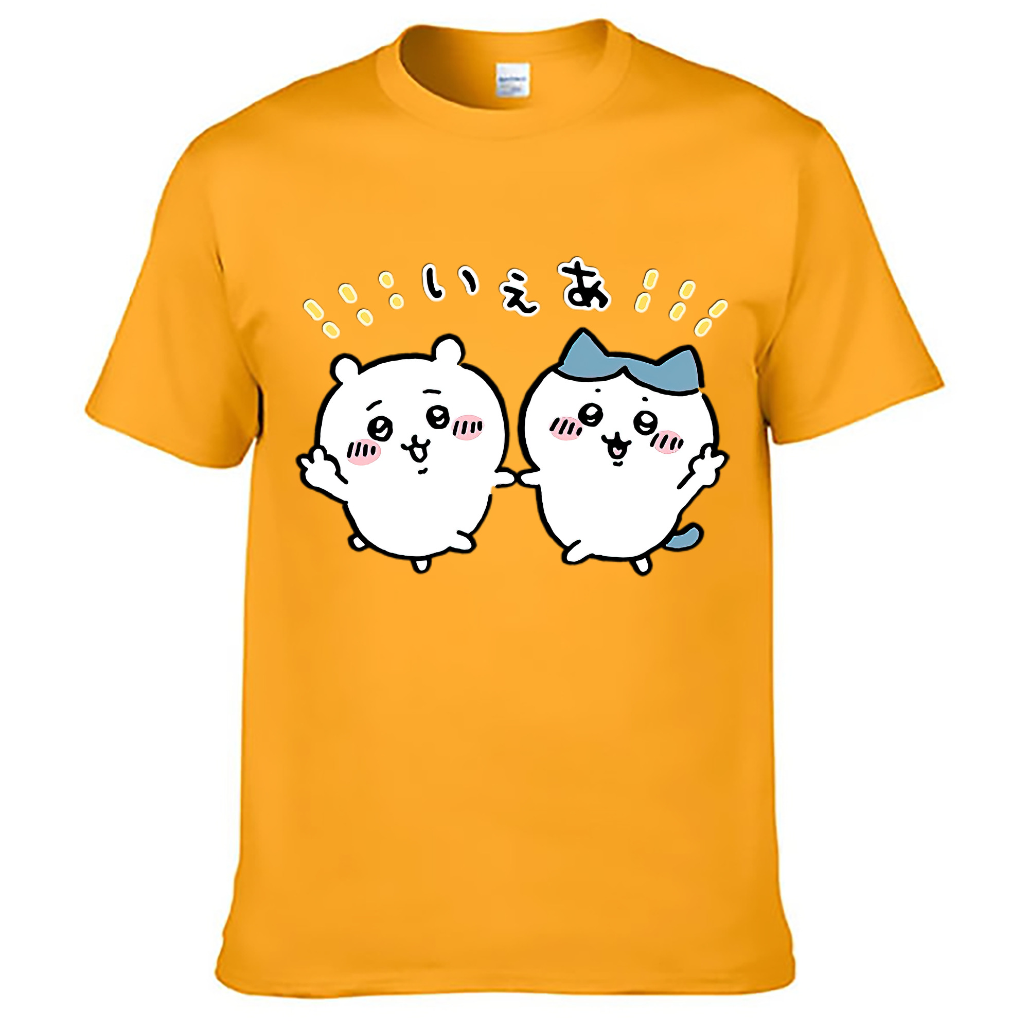 （画像用） ちいかわ ハチワレ Chii-kawa hachiware レディースカジュアルプリントTシャツ（綿100％）