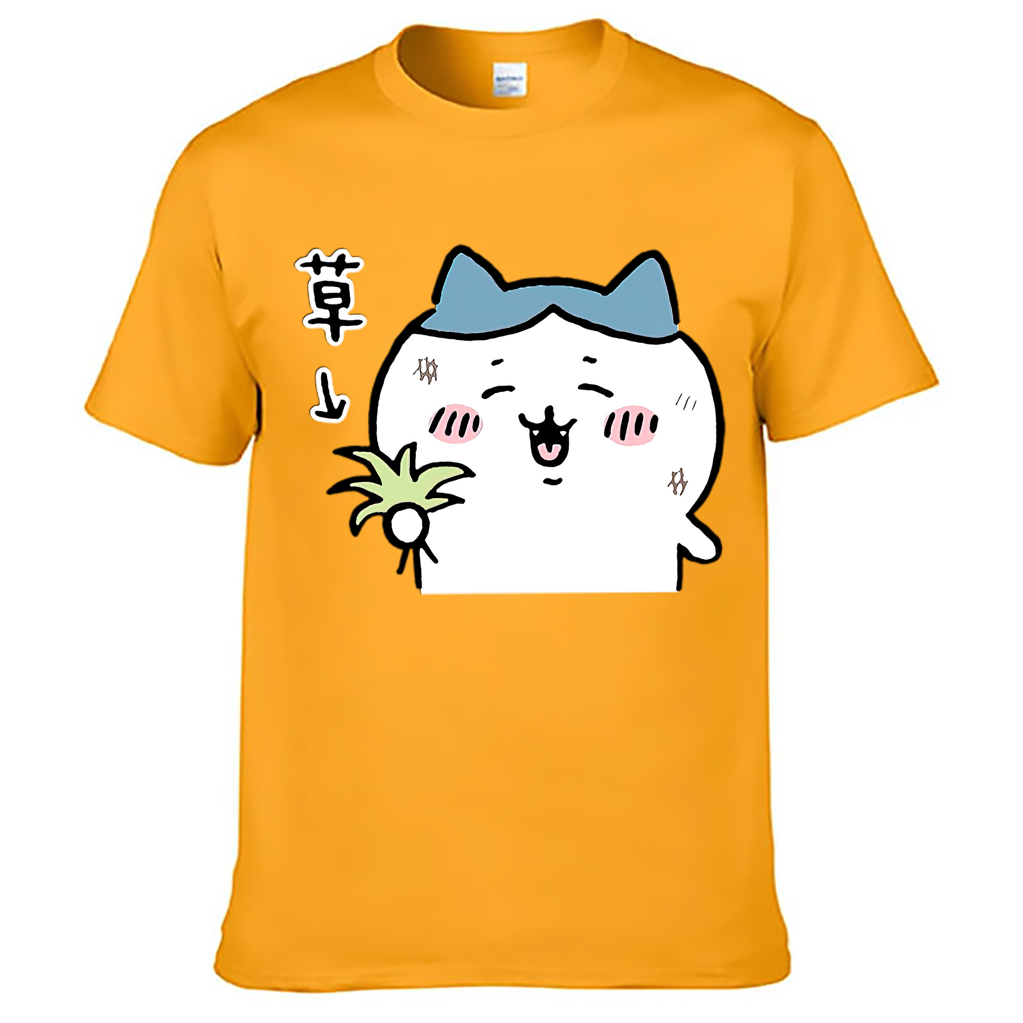 （画像用） ちいかわ ハチワレ Chii-kawa hachiware レディースカジュアルプリントTシャツ（綿100％）