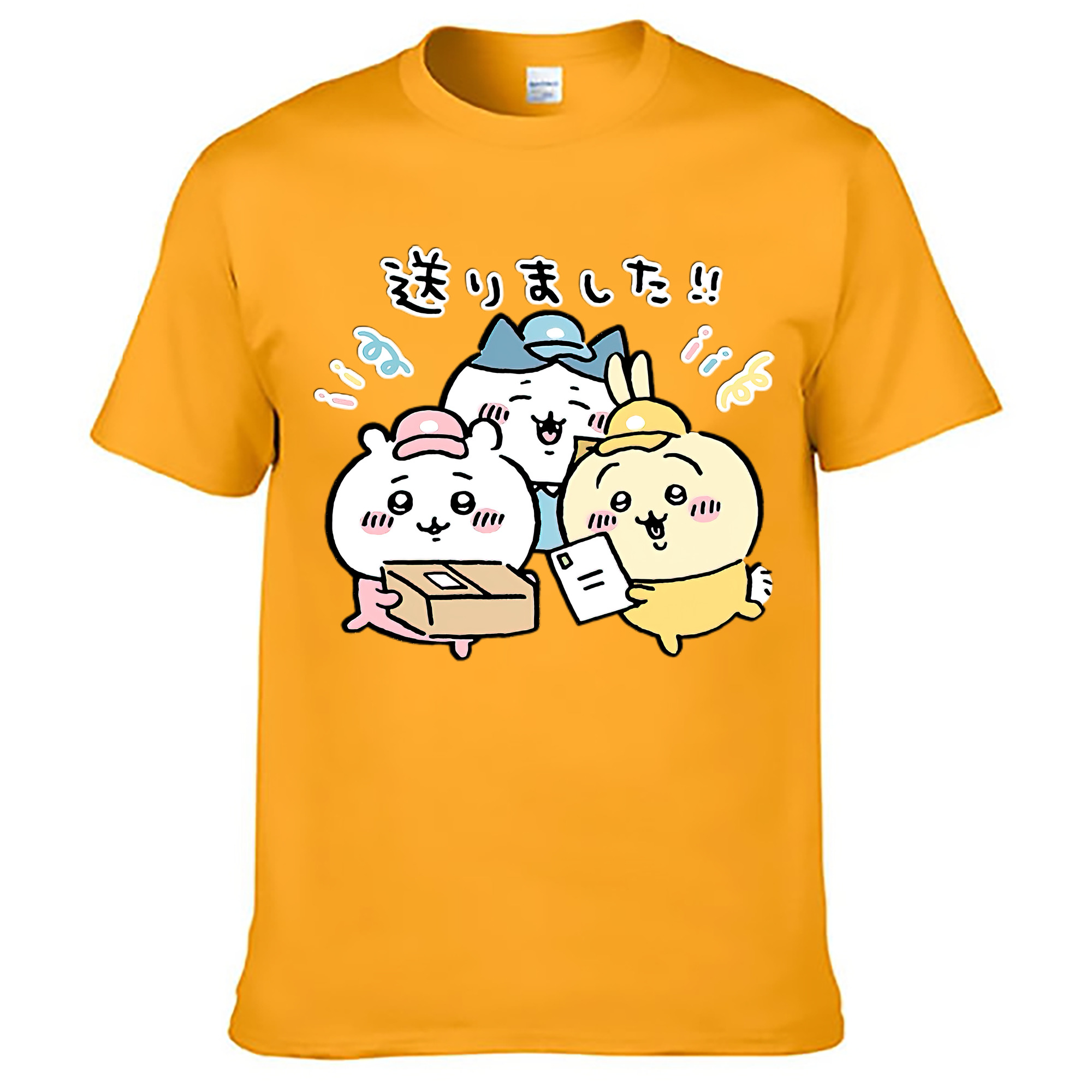 （画像用） ちいかわ ハチワレ Chii-kawa hachiware レディースカジュアルプリントTシャツ（綿100％）