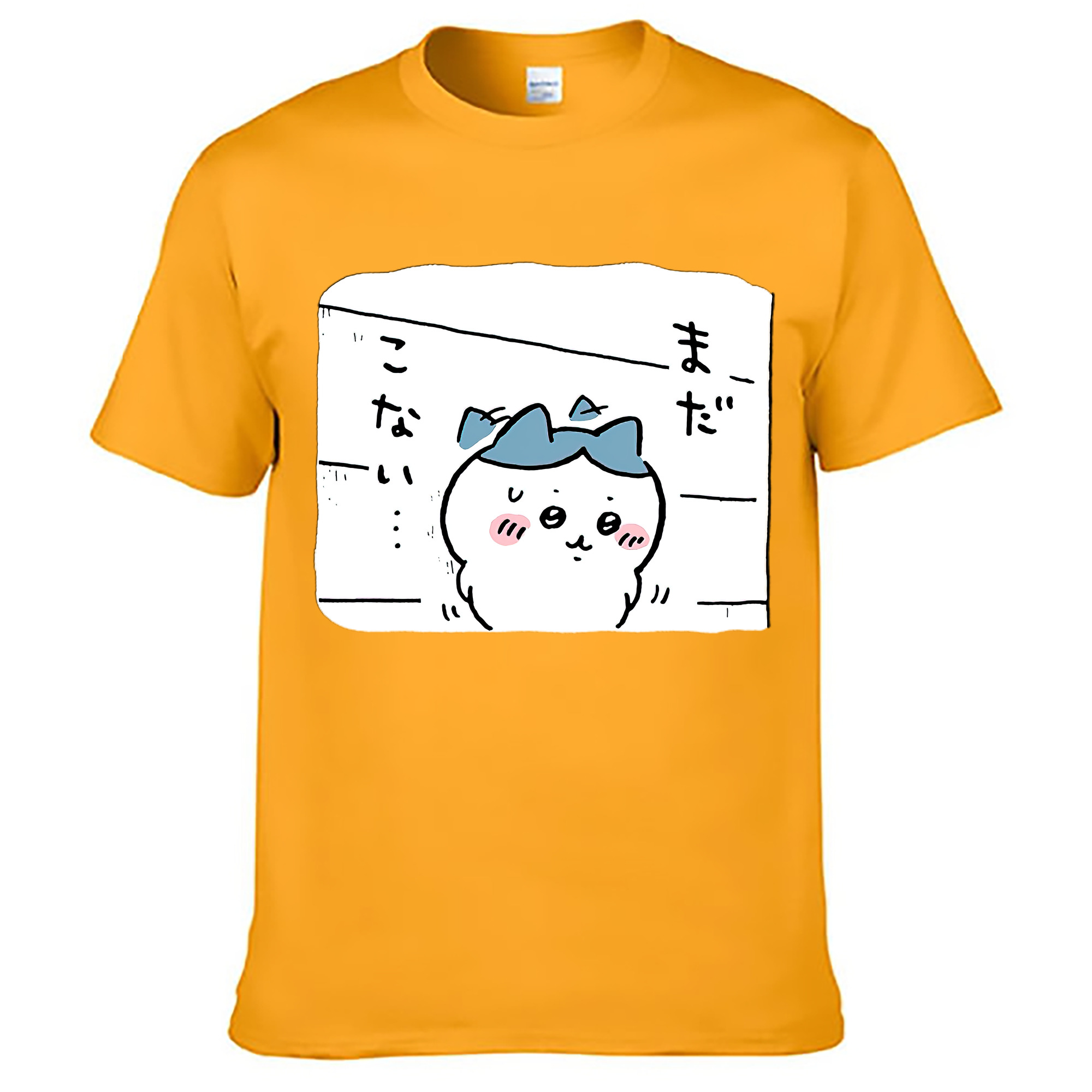 （画像用） ちいかわ ハチワレ Chii-kawa hachiware レディースカジュアルプリントTシャツ（綿100％）