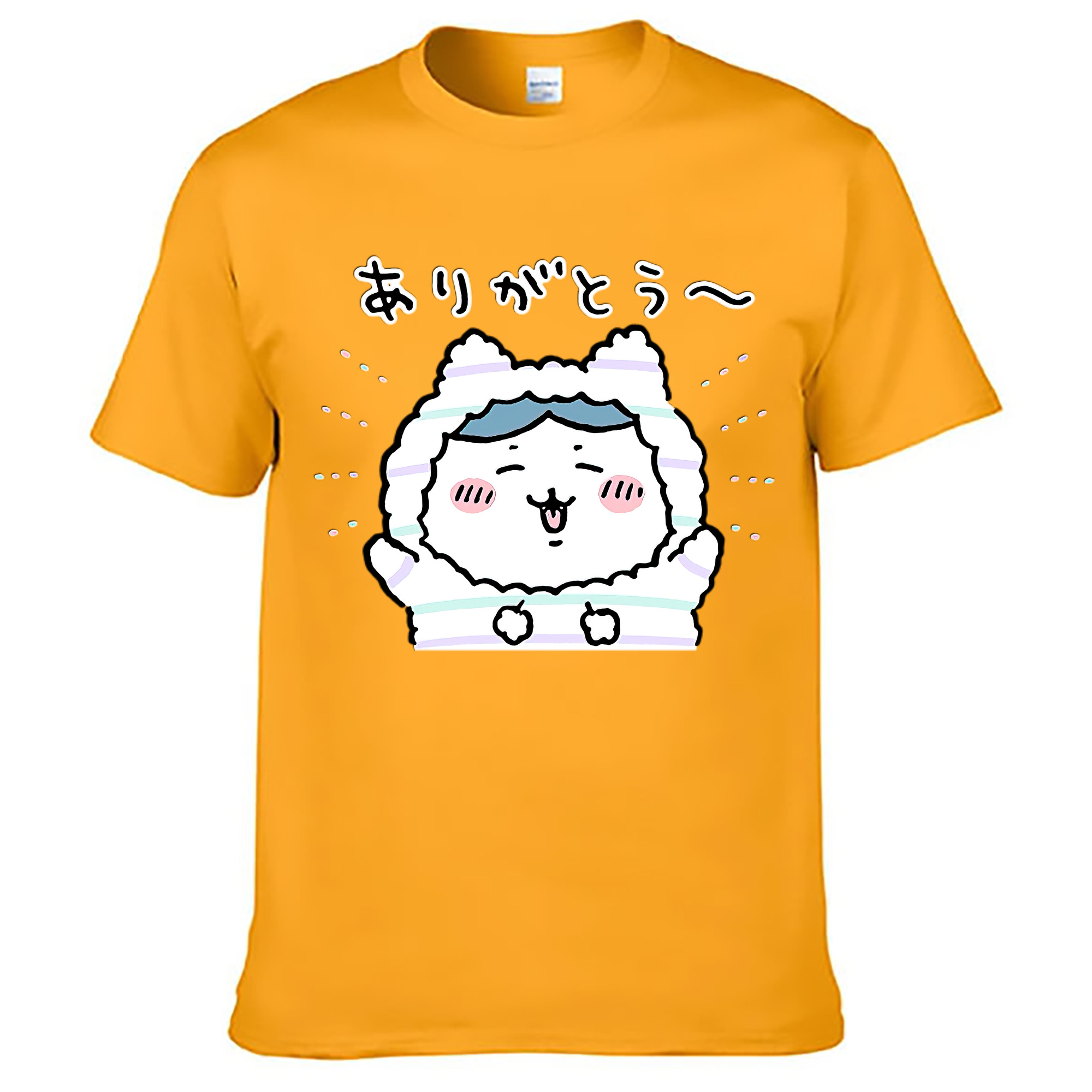 （画像用） ちいかわ ハチワレ Chii-kawa hachiware レディースカジュアルプリントTシャツ（綿100％）