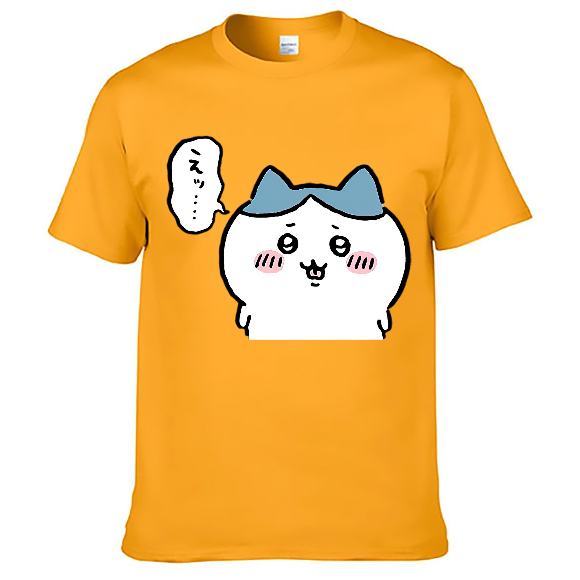 （画像用） ちいかわ ハチワレ Chii-kawa hachiware レディースカジュアルプリントTシャツ（綿100％）