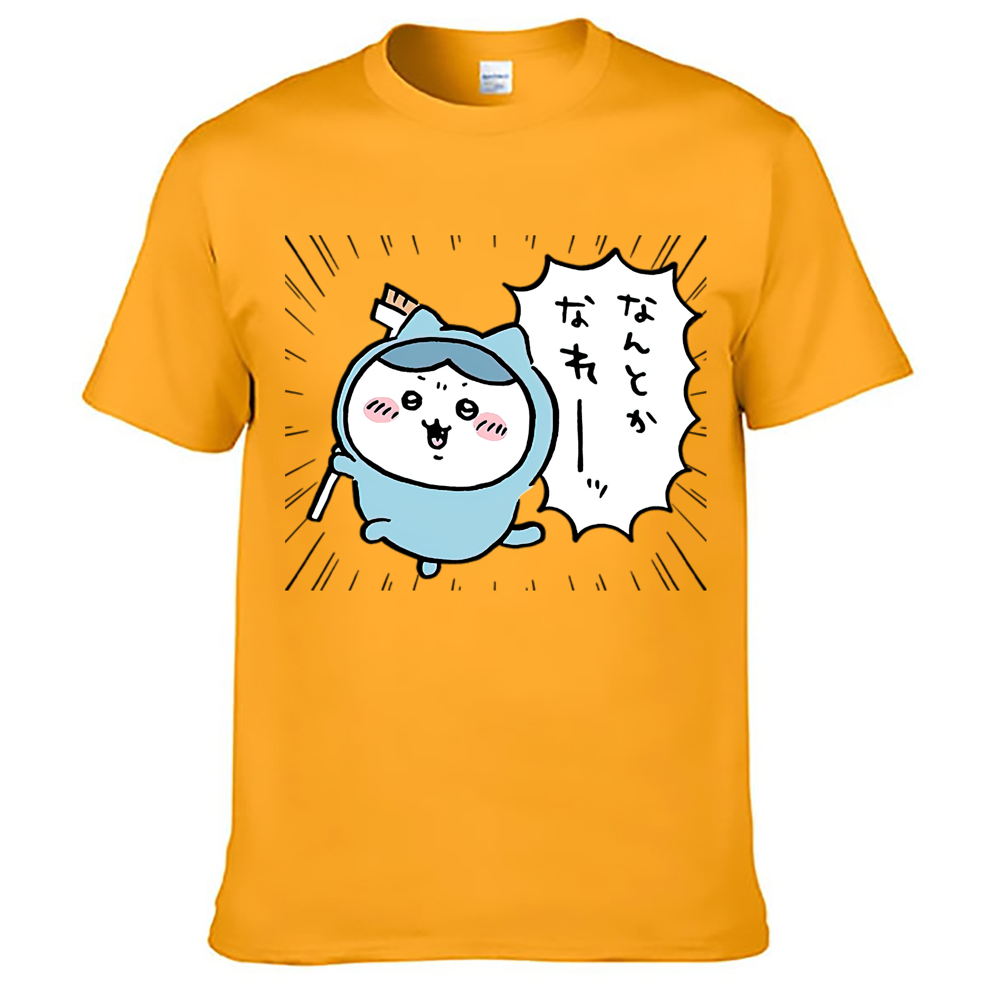 （画像用） ちいかわ ハチワレ Chii-kawa hachiware レディースカジュアルプリントTシャツ（綿100％）