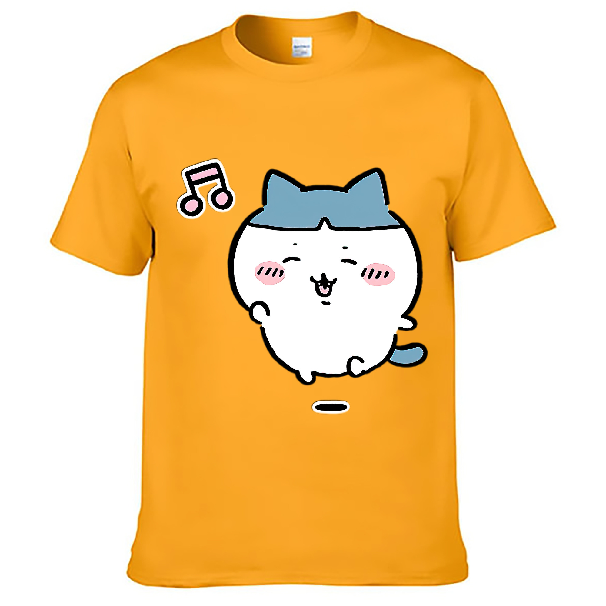 （画像用） ちいかわ ハチワレ Chii-kawa hachiware レディースカジュアルプリントTシャツ（綿100％）