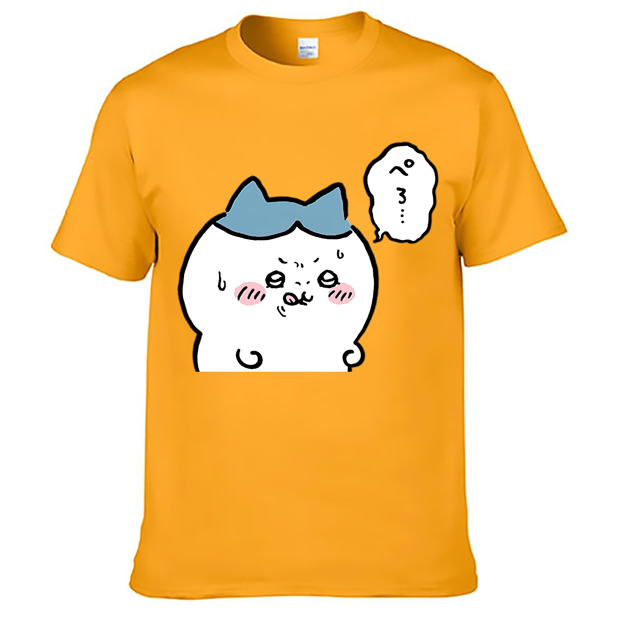 （画像用） ちいかわ ハチワレ Chii-kawa hachiware レディースカジュアルプリントTシャツ（綿100％）
