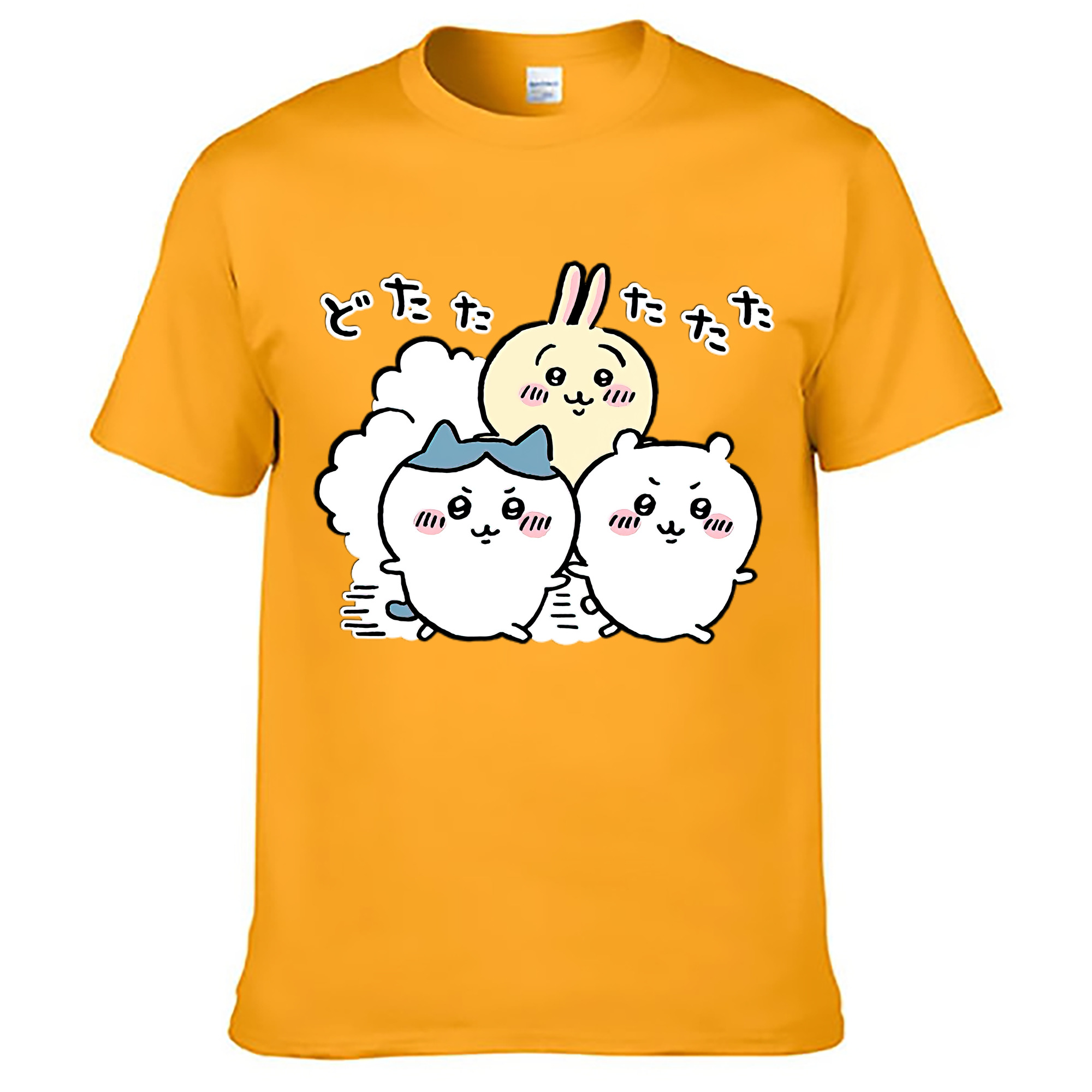 （画像用） ちいかわ ハチワレ Chii-kawa hachiware レディースカジュアルプリントTシャツ（綿100％）