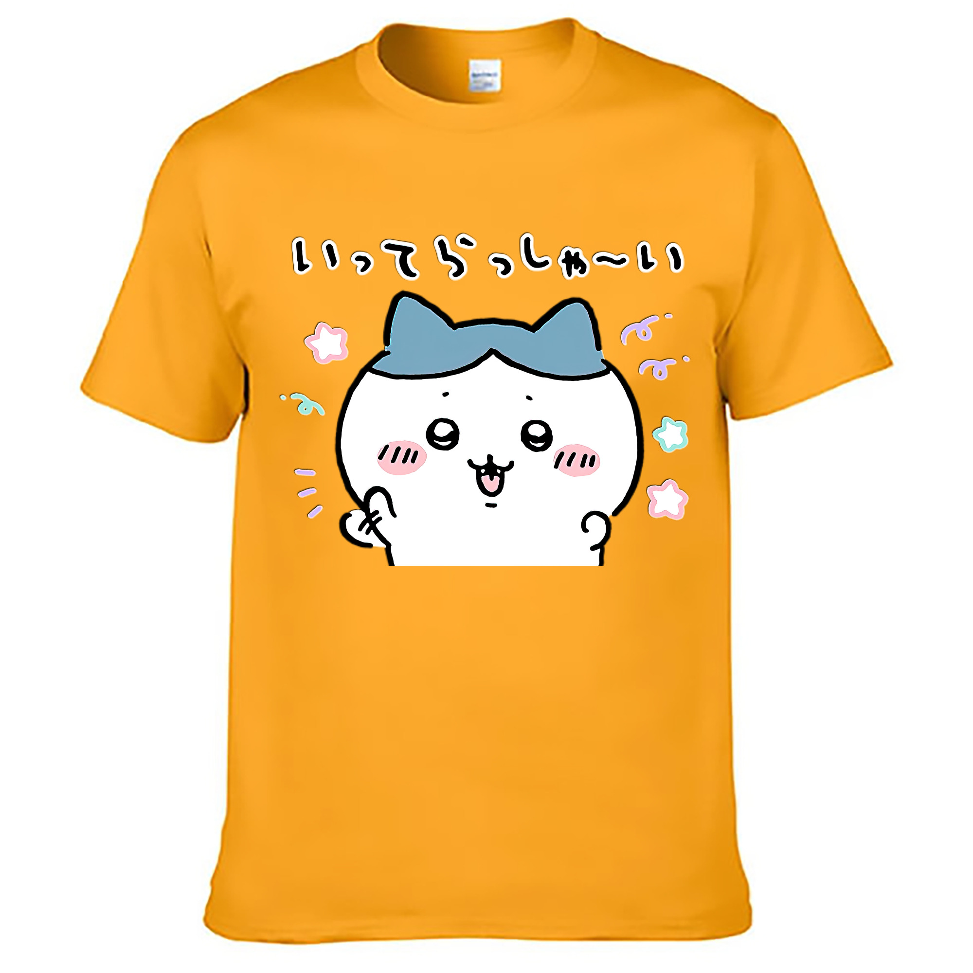 （画像用） ちいかわ ハチワレ Chii-kawa hachiware レディースカジュアルプリントTシャツ（綿100％）