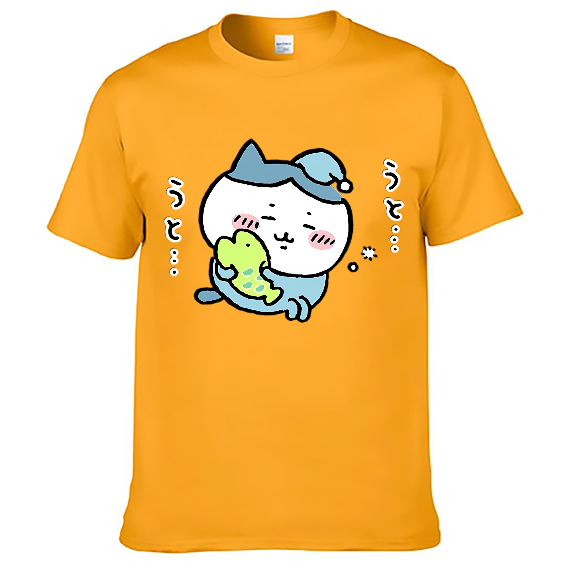 （画像用） ちいかわ ハチワレ Chii-kawa hachiware レディースカジュアルプリントTシャツ（綿100％）