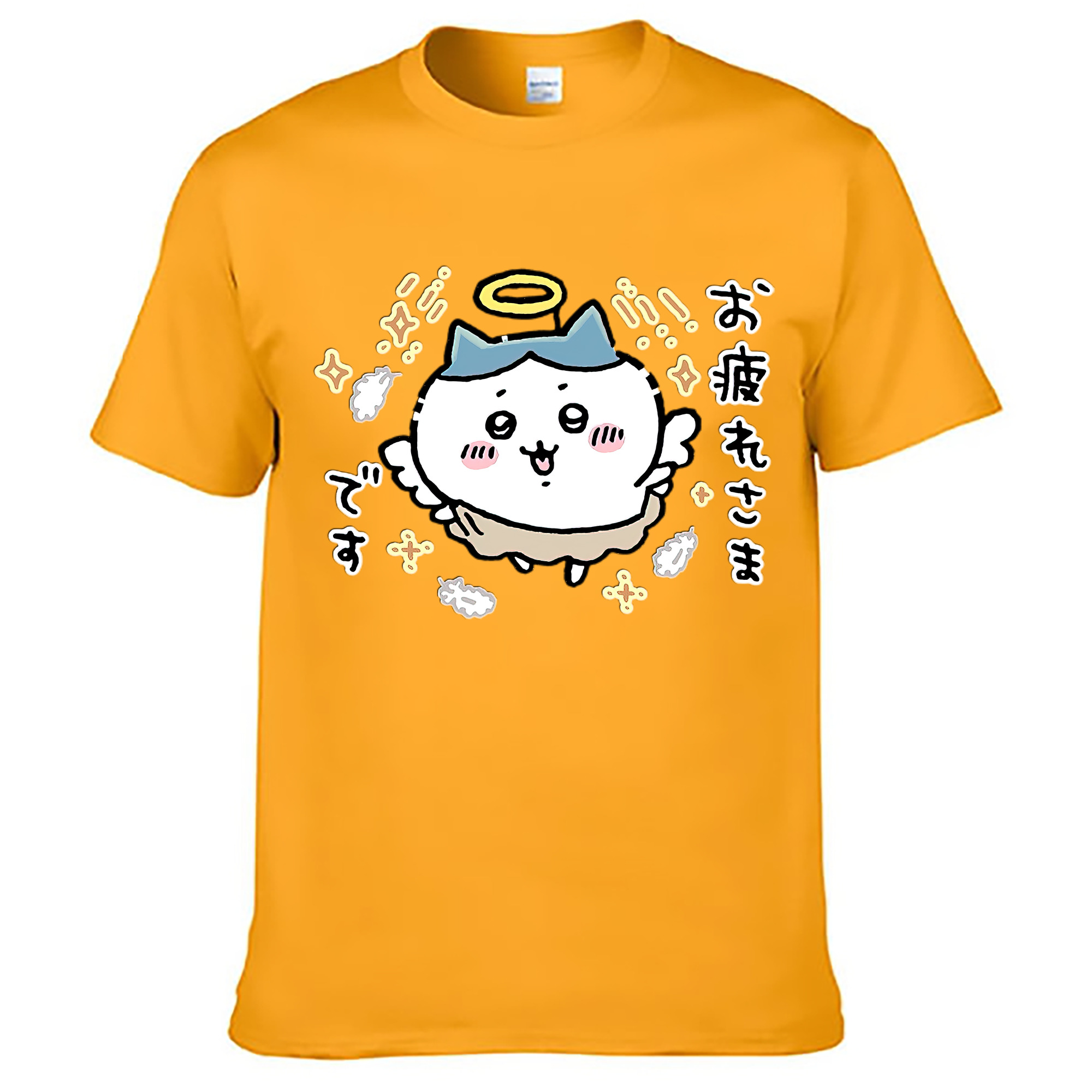 （画像用） ちいかわ ハチワレ Chii-kawa hachiware レディースカジュアルプリントTシャツ（綿100％）