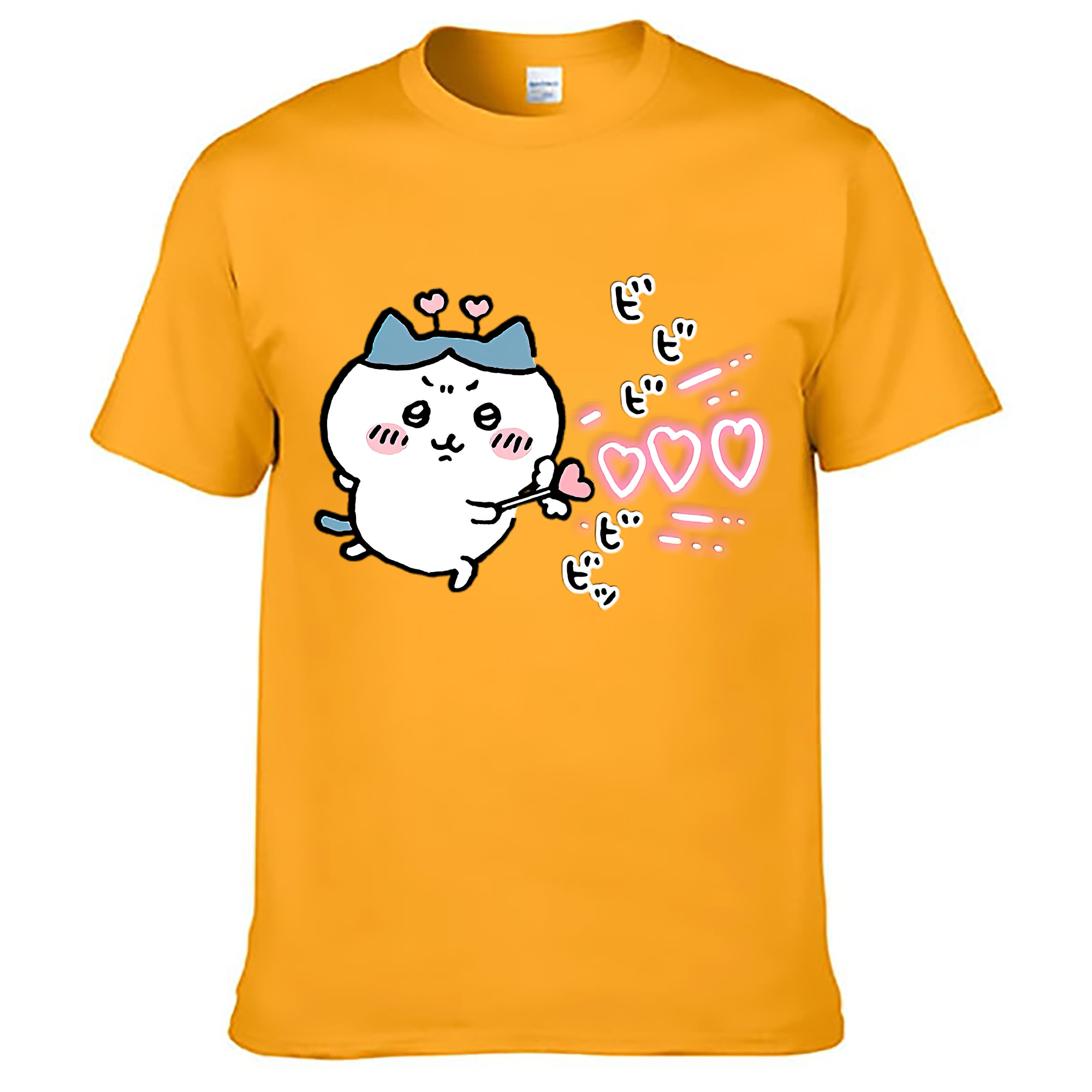 （画像用） ちいかわ ハチワレ Chii-kawa hachiware レディースカジュアルプリントTシャツ（綿100％）