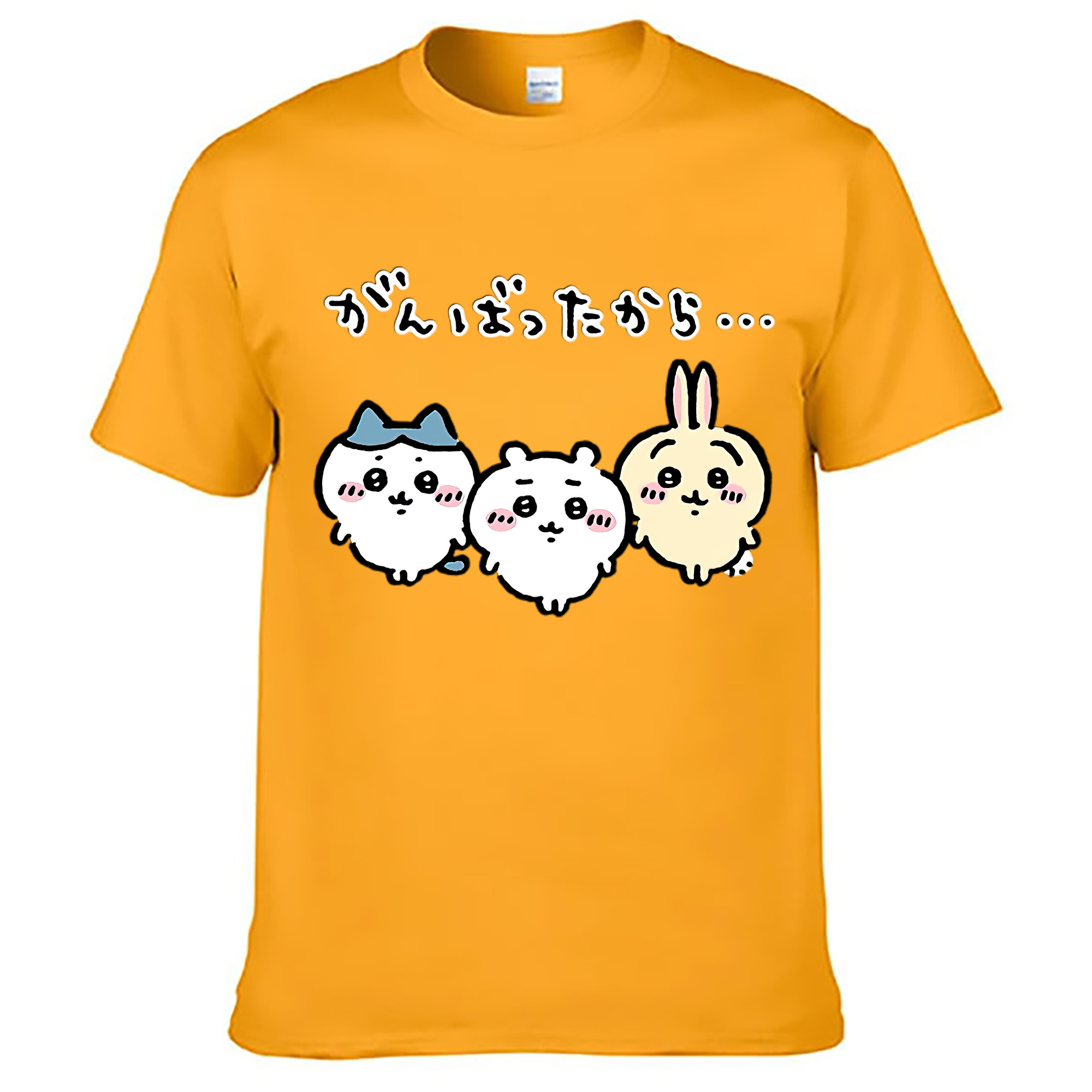 （画像用） ちいかわ ハチワレ Chii-kawa hachiware レディースカジュアルプリントTシャツ（綿100％）