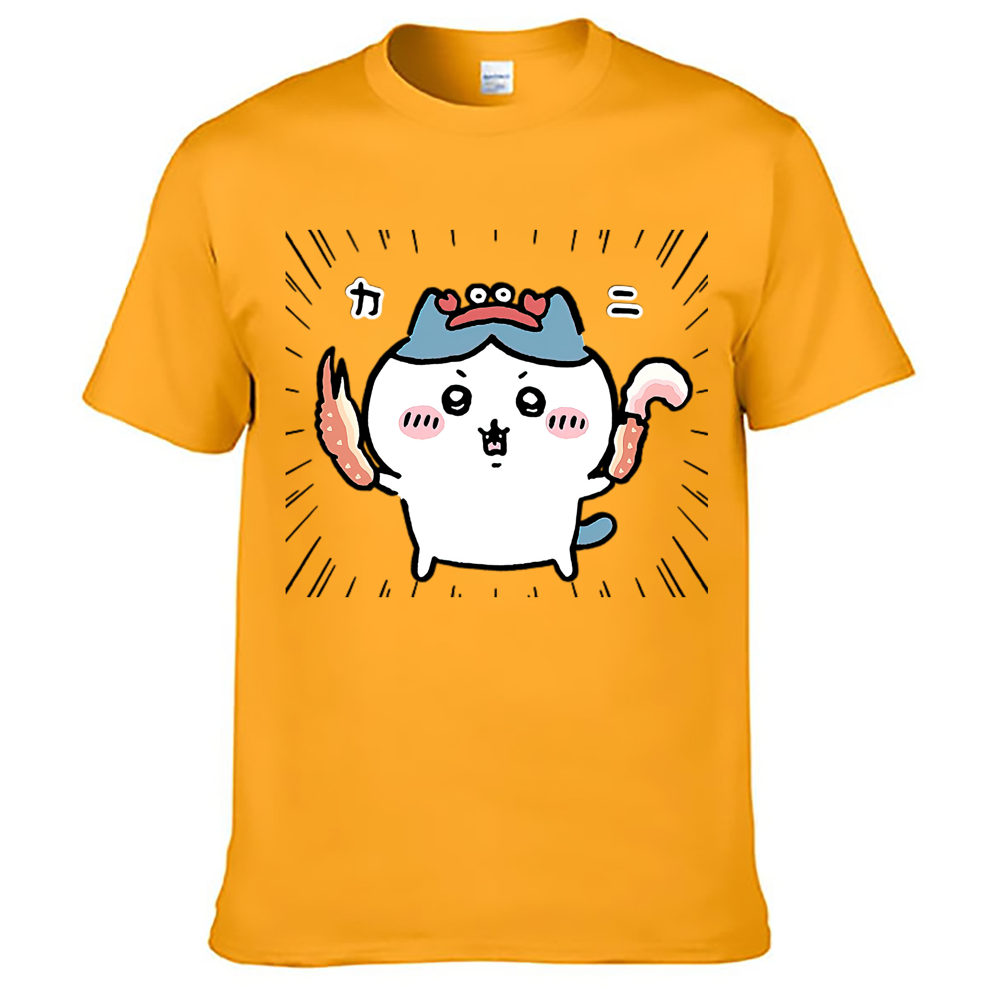 （画像用） ちいかわ ハチワレ Chii-kawa hachiware レディースカジュアルプリントTシャツ（綿100％）