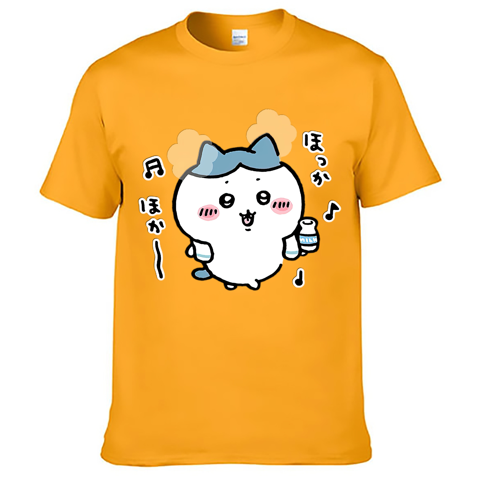 （画像用） ちいかわ ハチワレ Chii-kawa hachiware レディースカジュアルプリントTシャツ（綿100％）