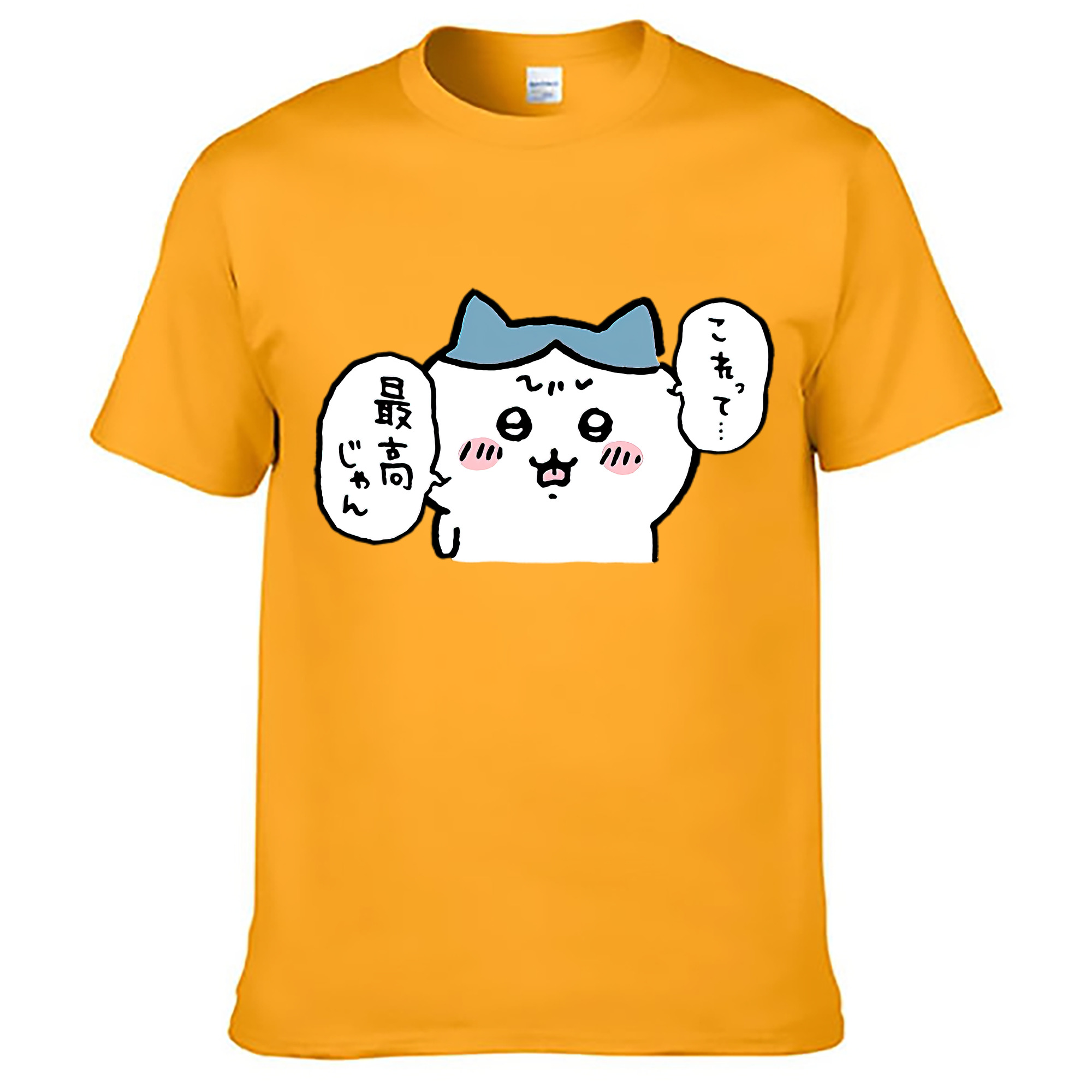 （画像用） ちいかわ ハチワレ Chii-kawa hachiware レディースカジュアルプリントTシャツ（綿100％）