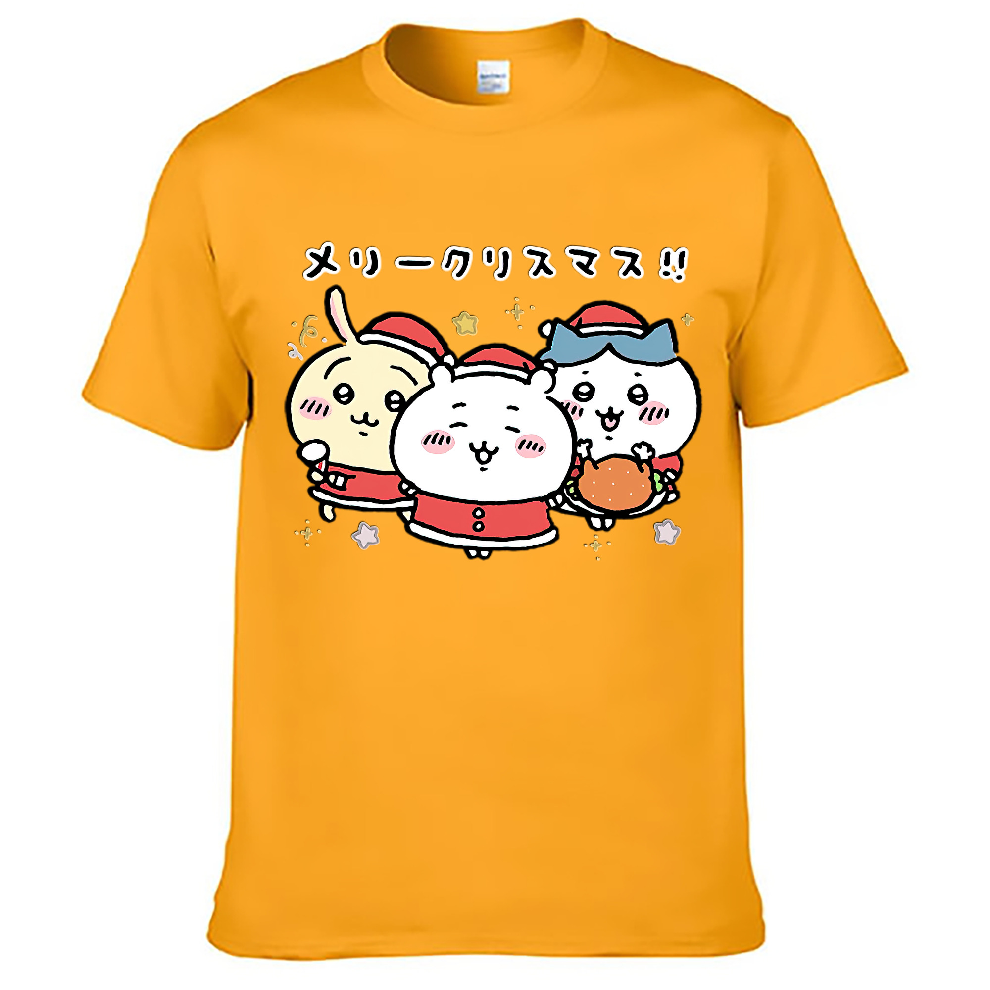 （画像用） ちいかわ ハチワレ Chii-kawa hachiware レディースカジュアルプリントTシャツ（綿100％）