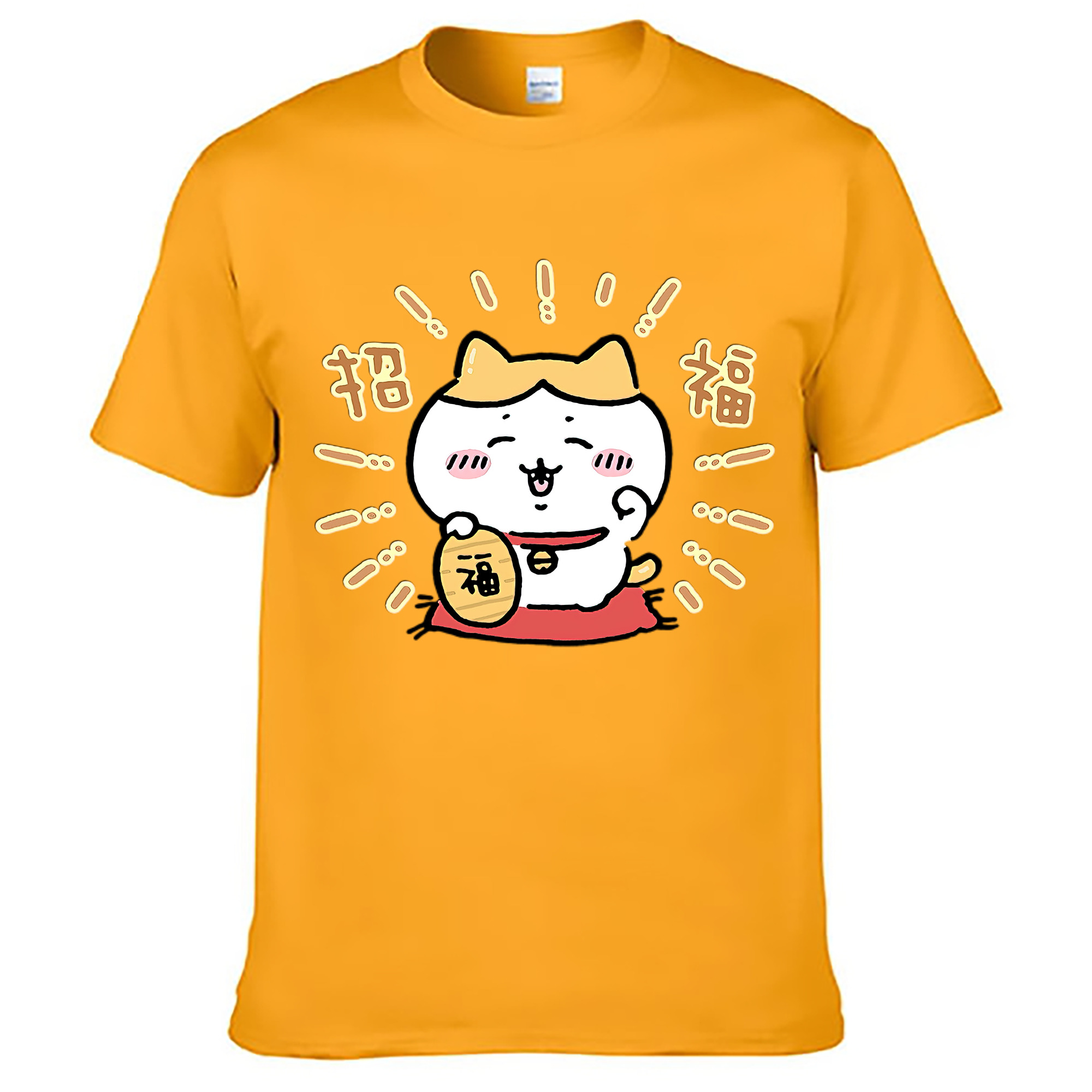 （画像用） ちいかわ ハチワレ Chii-kawa hachiware レディースカジュアルプリントTシャツ（綿100％）