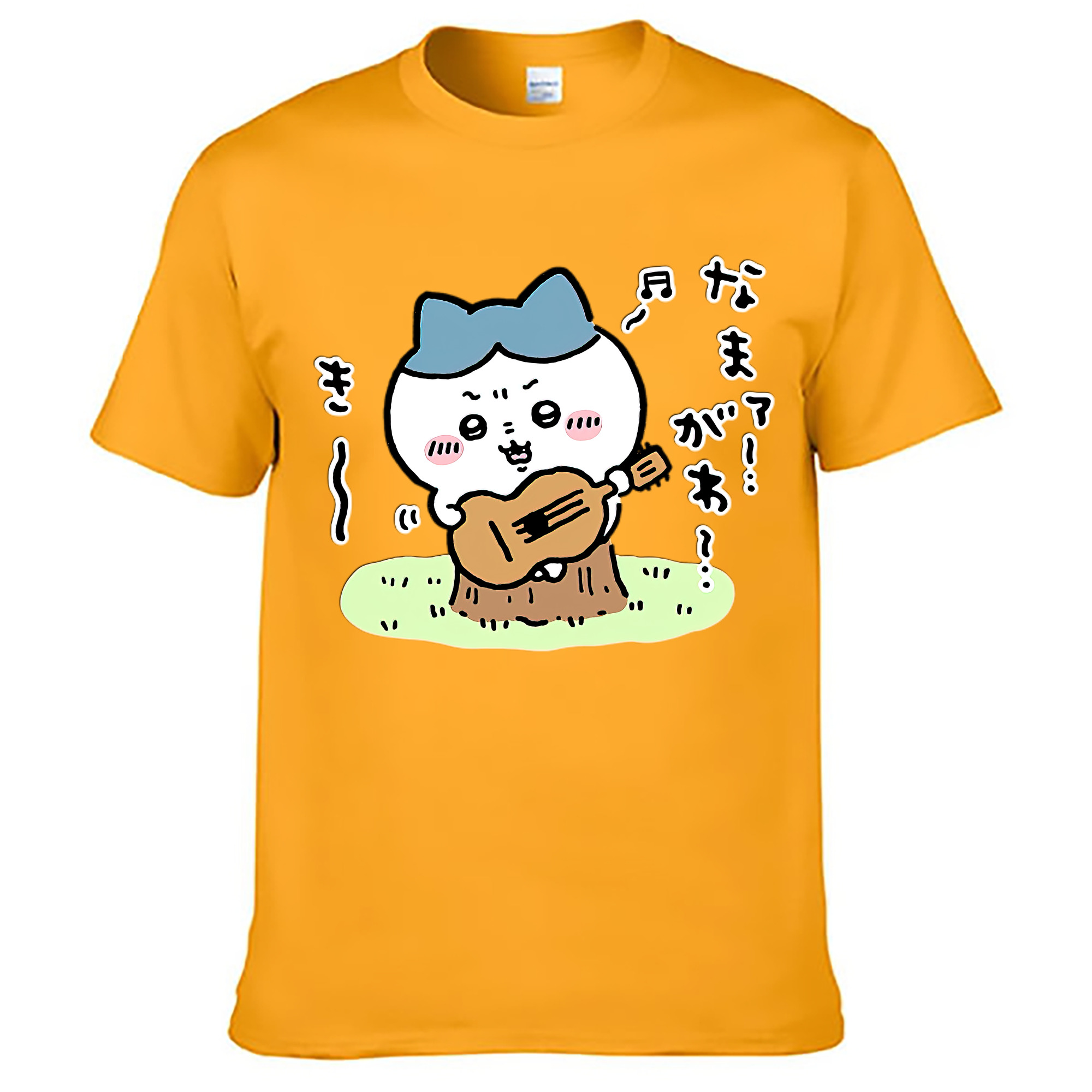 （画像用） ちいかわ ハチワレ Chii-kawa hachiware レディースカジュアルプリントTシャツ（綿100％）