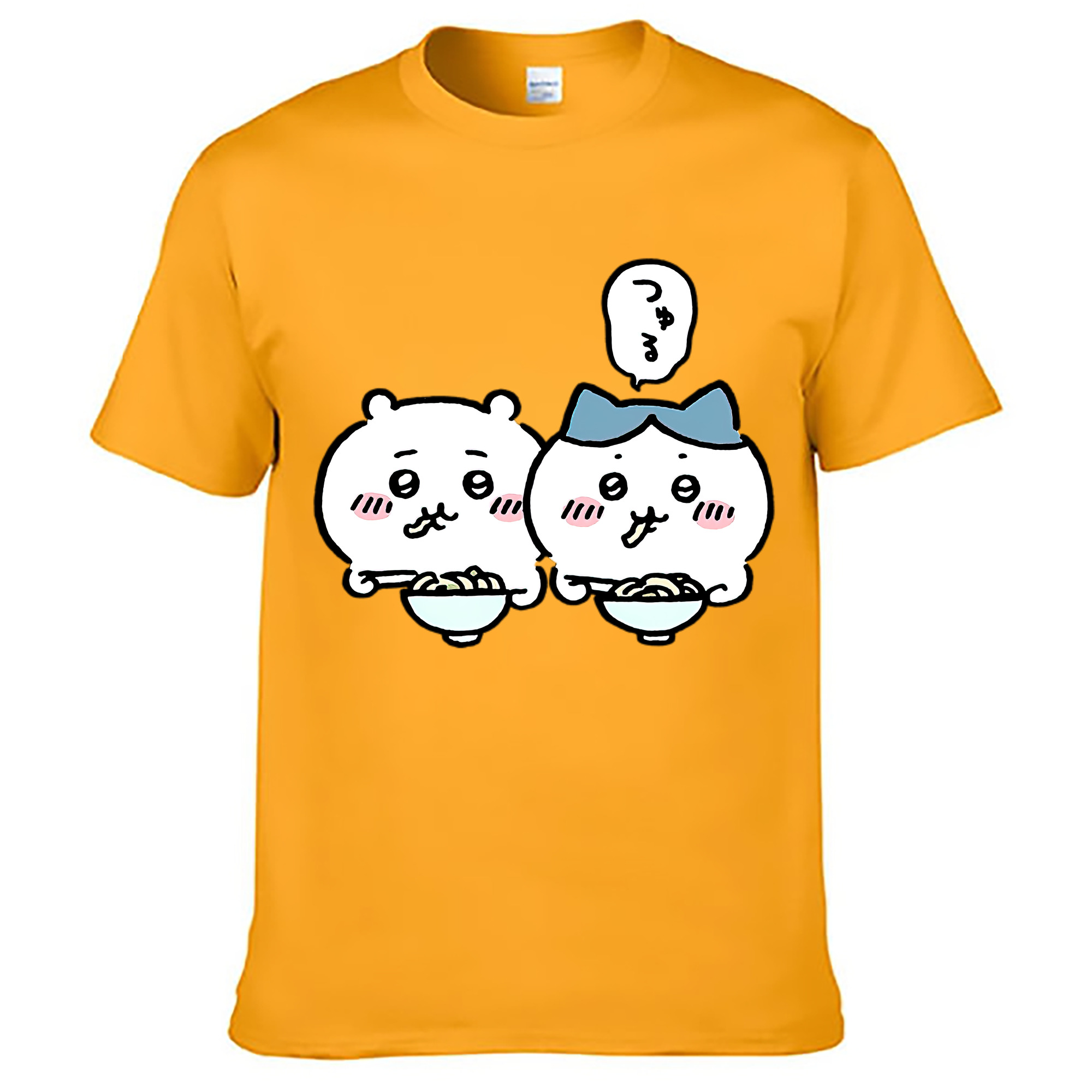（画像用） ちいかわ ハチワレ Chii-kawa hachiware レディースカジュアルプリントTシャツ（綿100％）